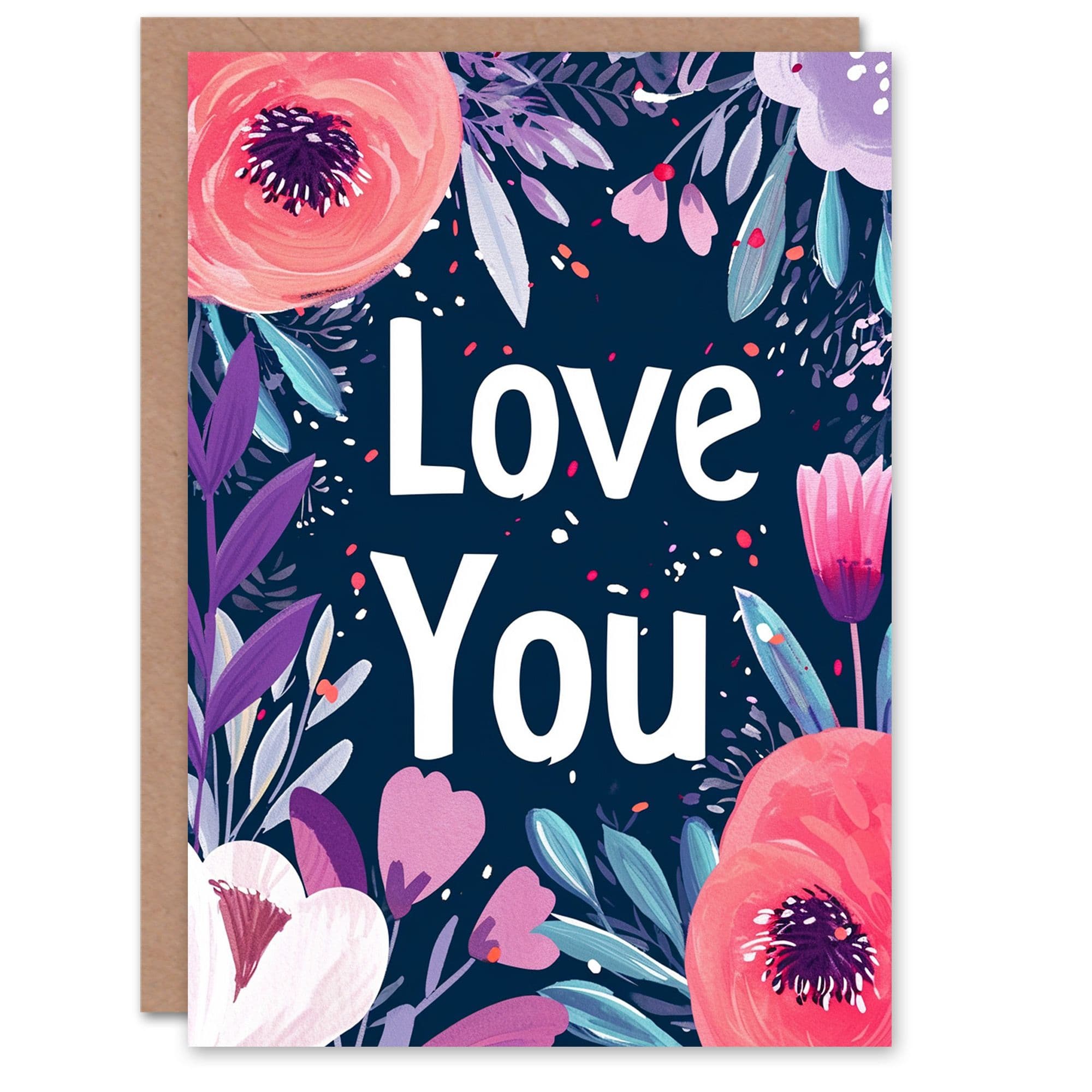 Anniversary Card Love You Flowers Floral Design Her Wife Partner