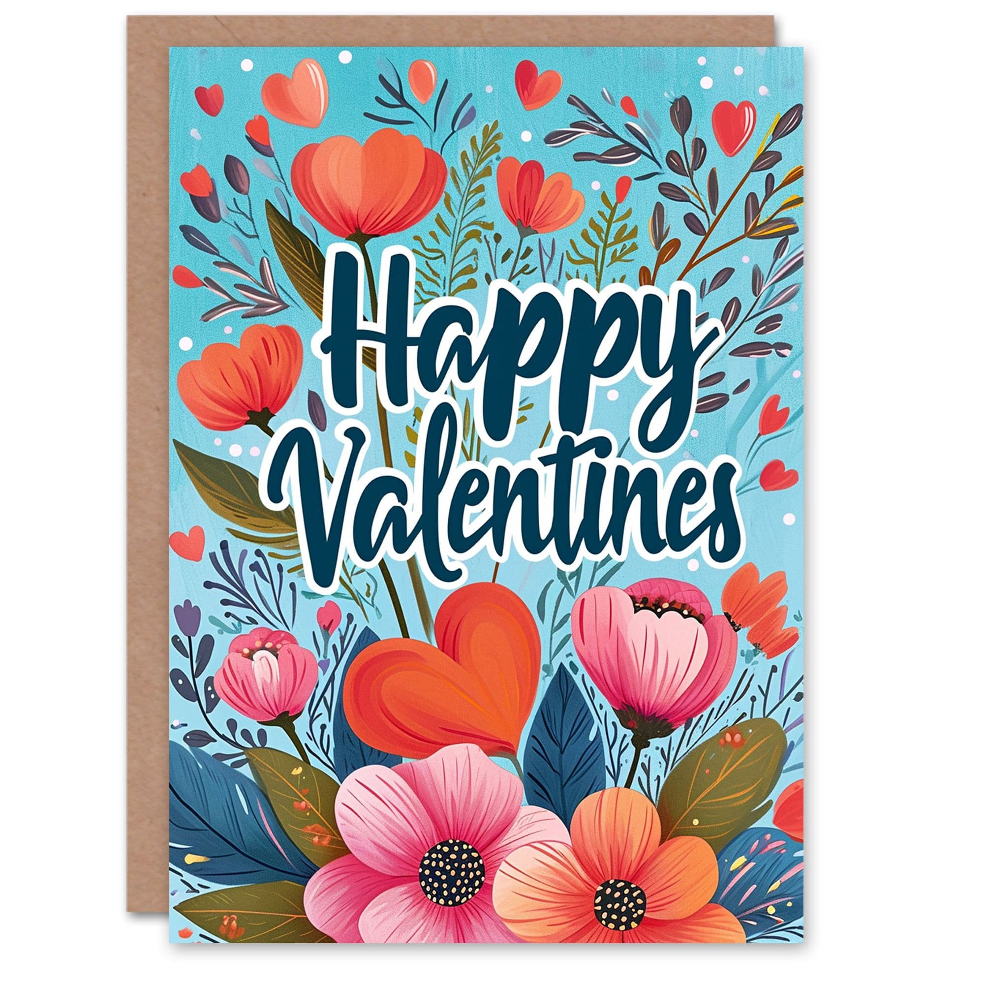 Anniversary Card Happy Spring Flowers Bright Colourful For Her Wife Partner