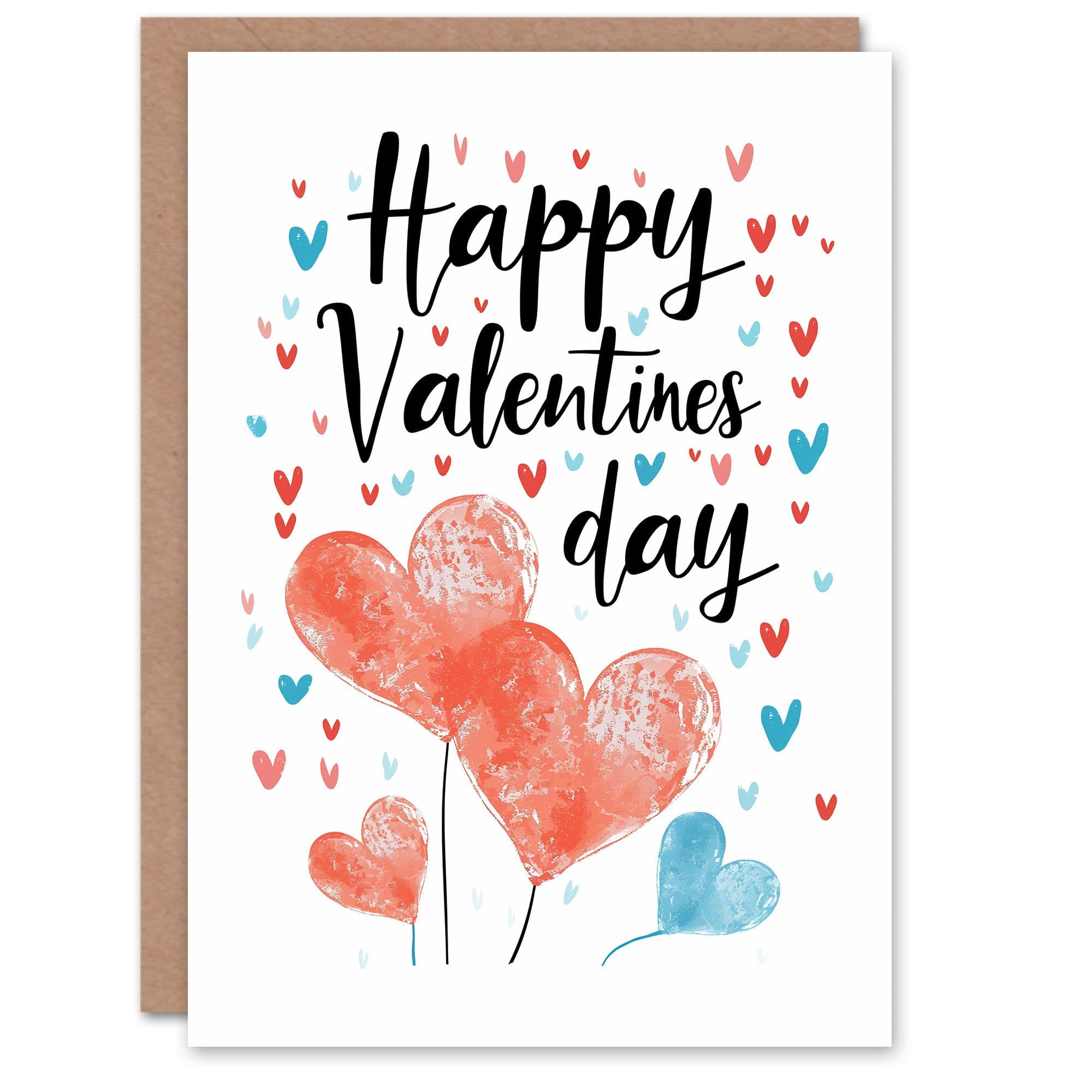 Anniversary Card Happy Love Heart Watercolour Simple Him or Her