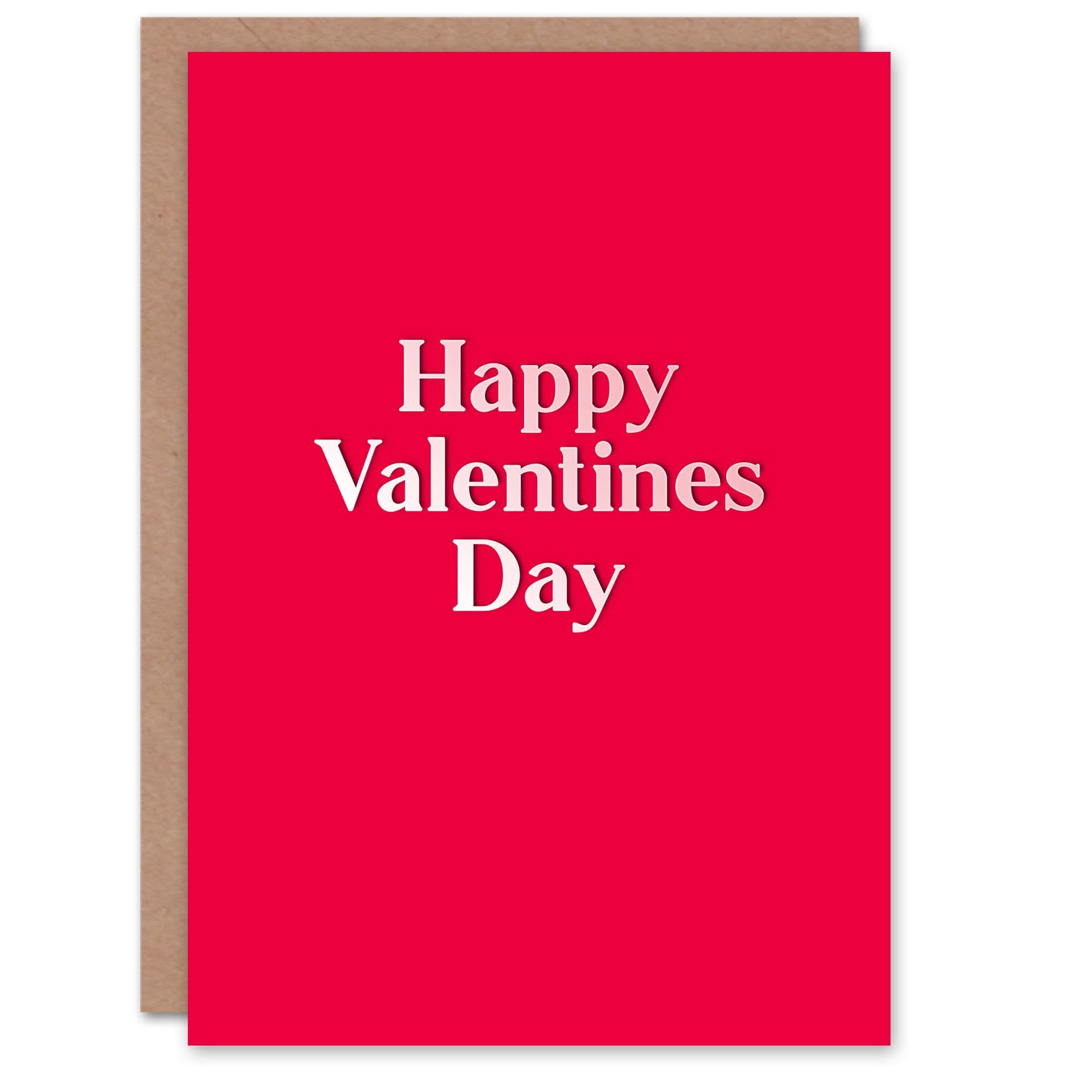 Anniversary Card Minimalist Simple Red Happy For Him or Her