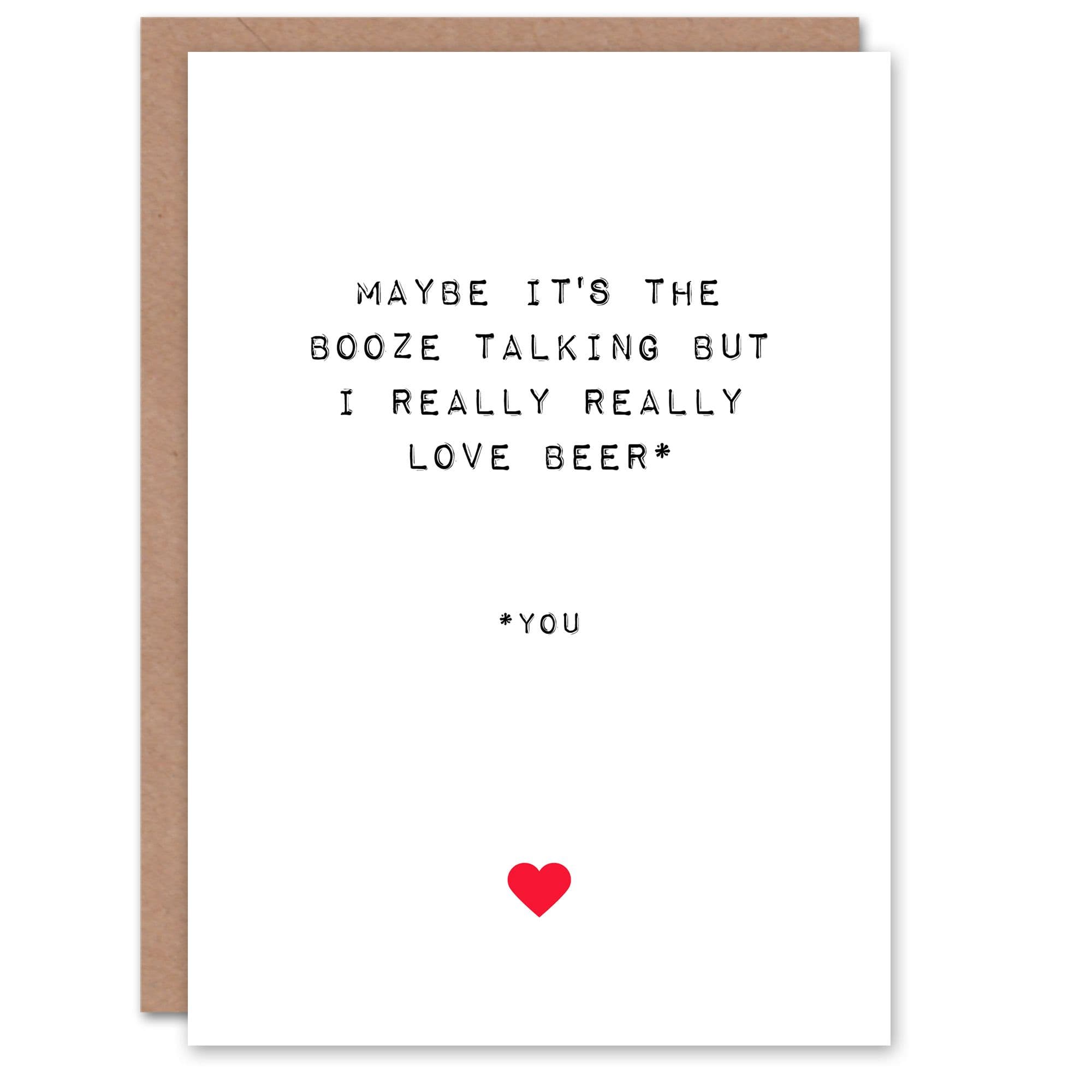 Anniversary Card Fun Funny Humour Booze Talking Love Beer Her Wife Partner