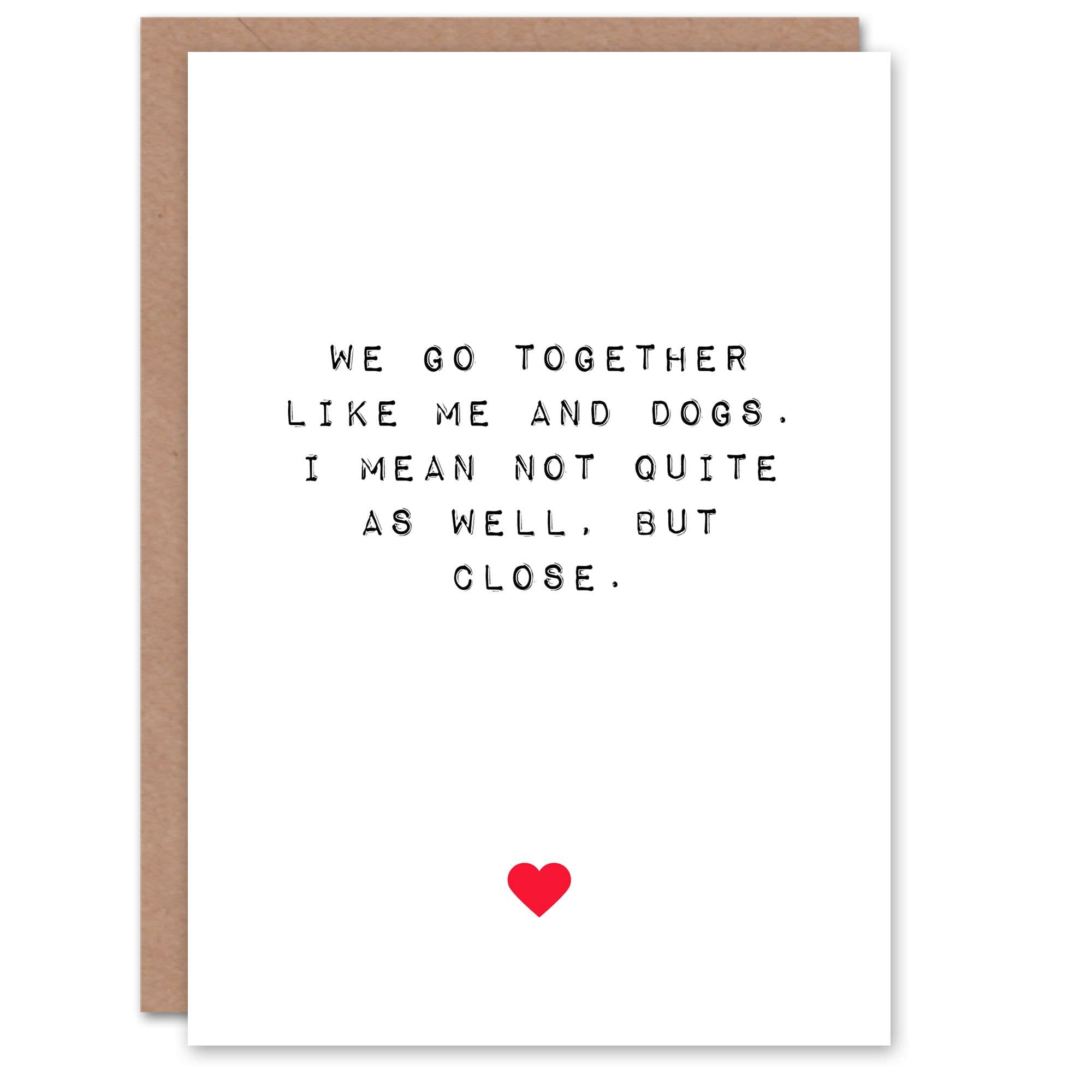 Anniversary Card Fun Funny Humour Dog Lover Him or Her
