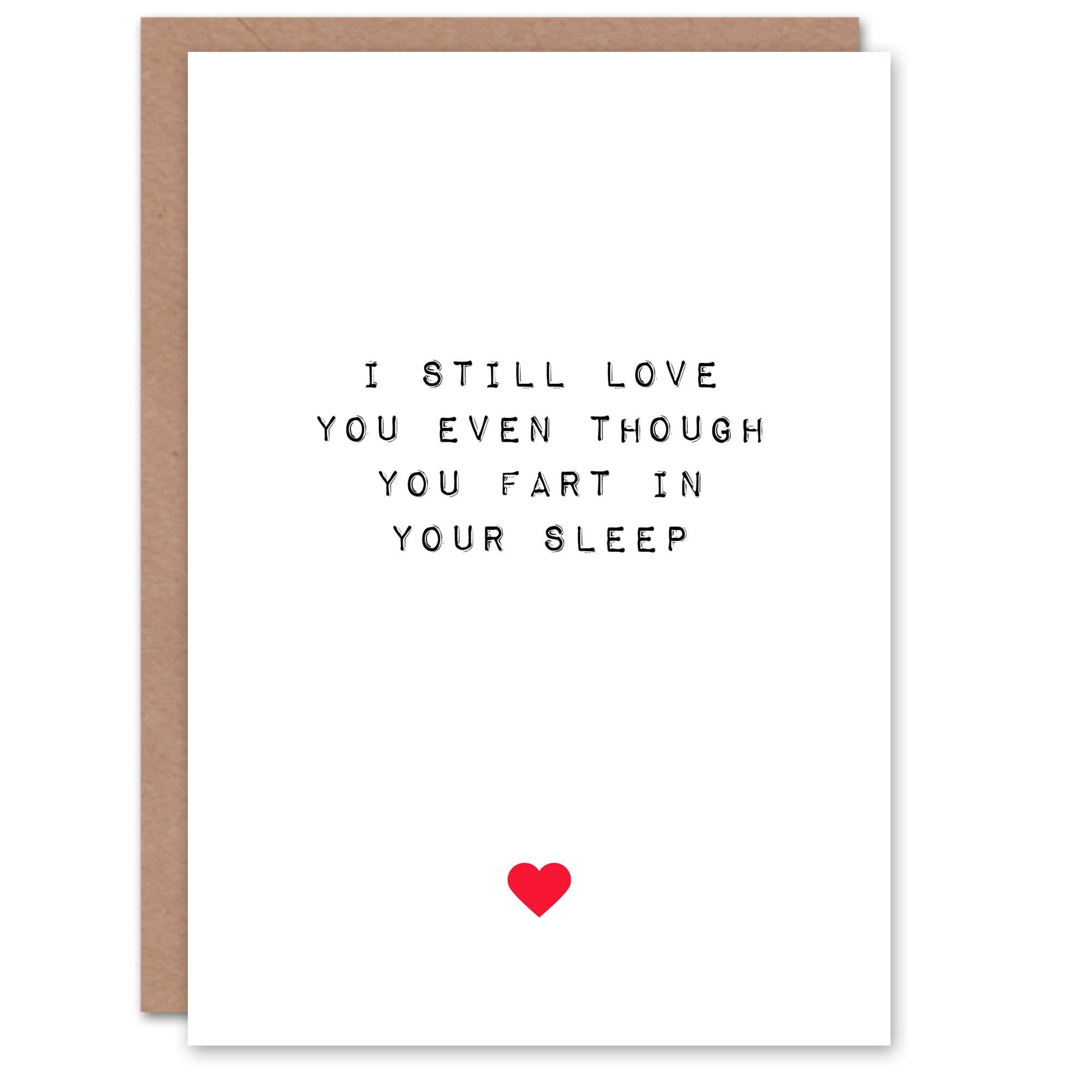 Anniversary Card Fun Funny Humour Fart Sleep Him or Her