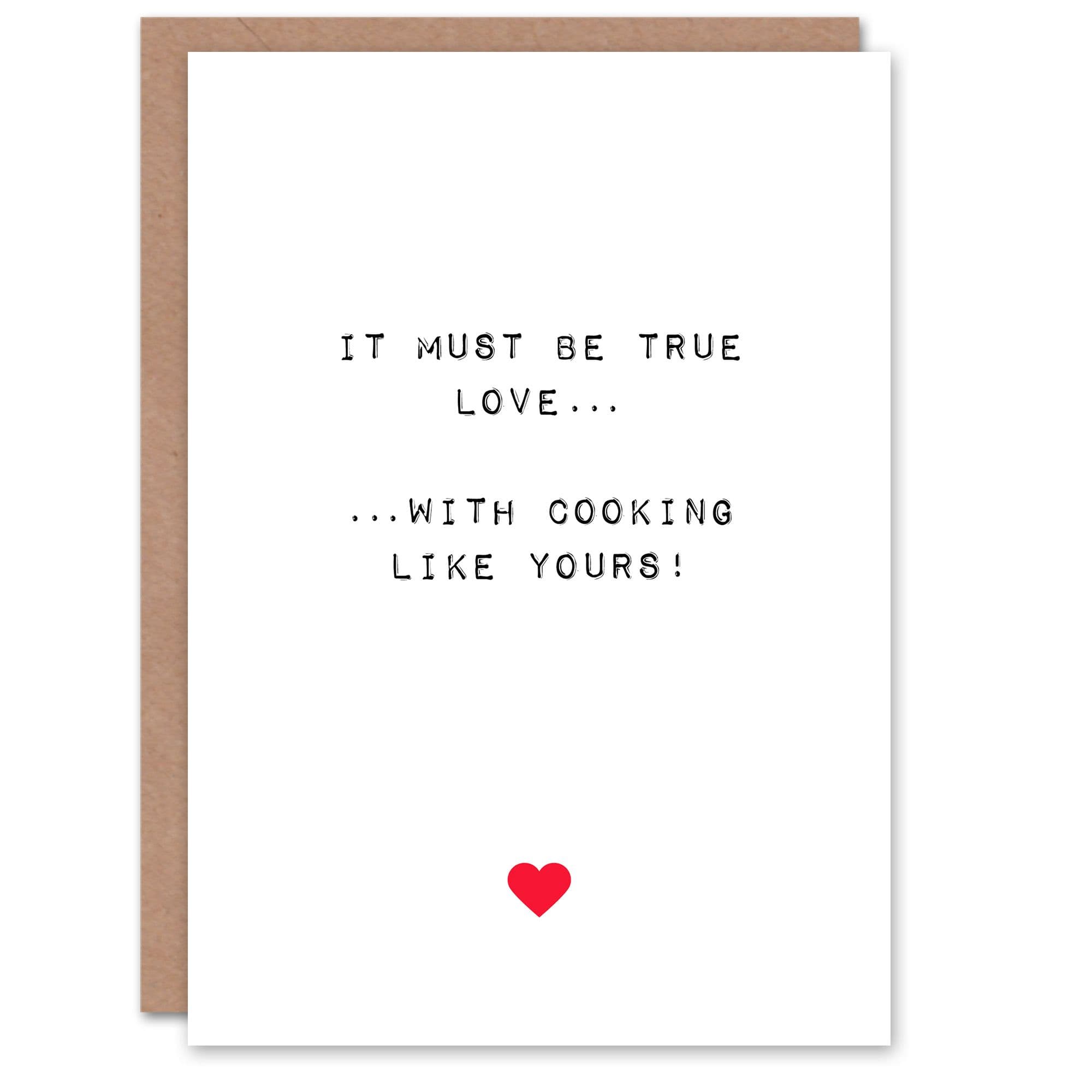 Anniversary Card Fun Funny Humour Must Be Love Bad Cooking For Her Wife Partner
