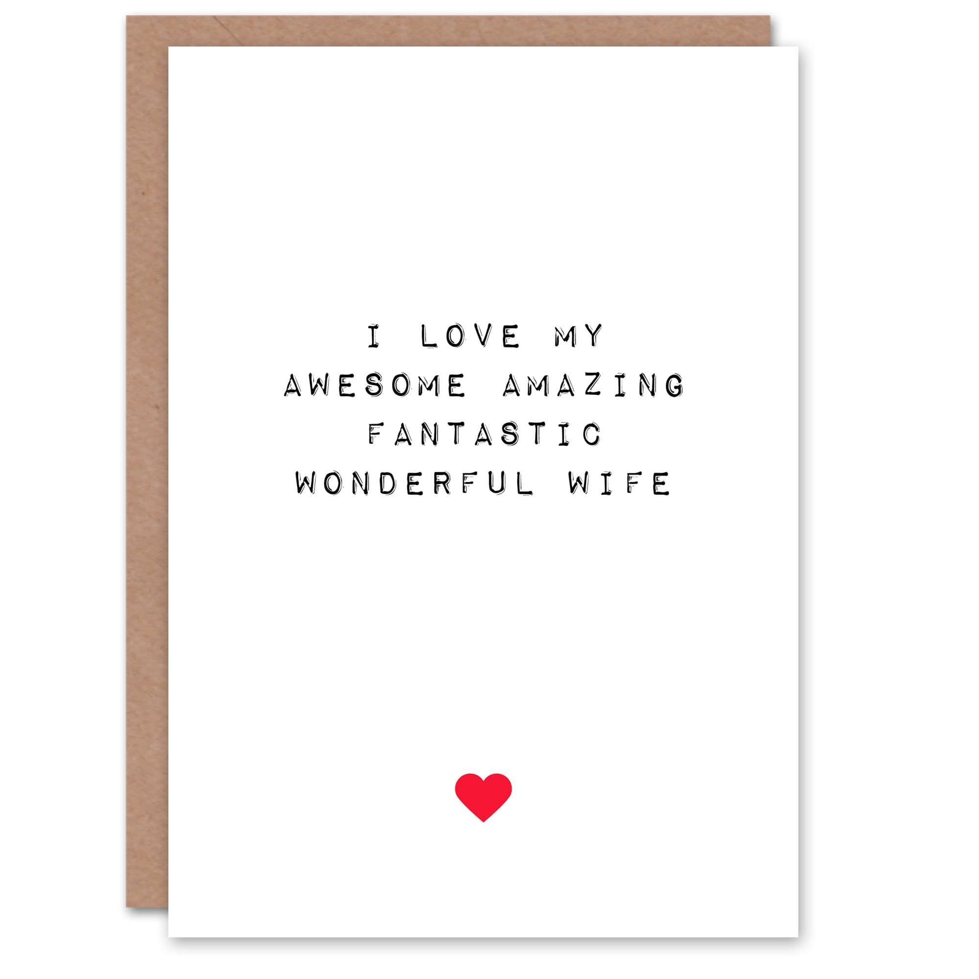 Anniversary Card Amazing Wonderful Wife Her Wife Partner