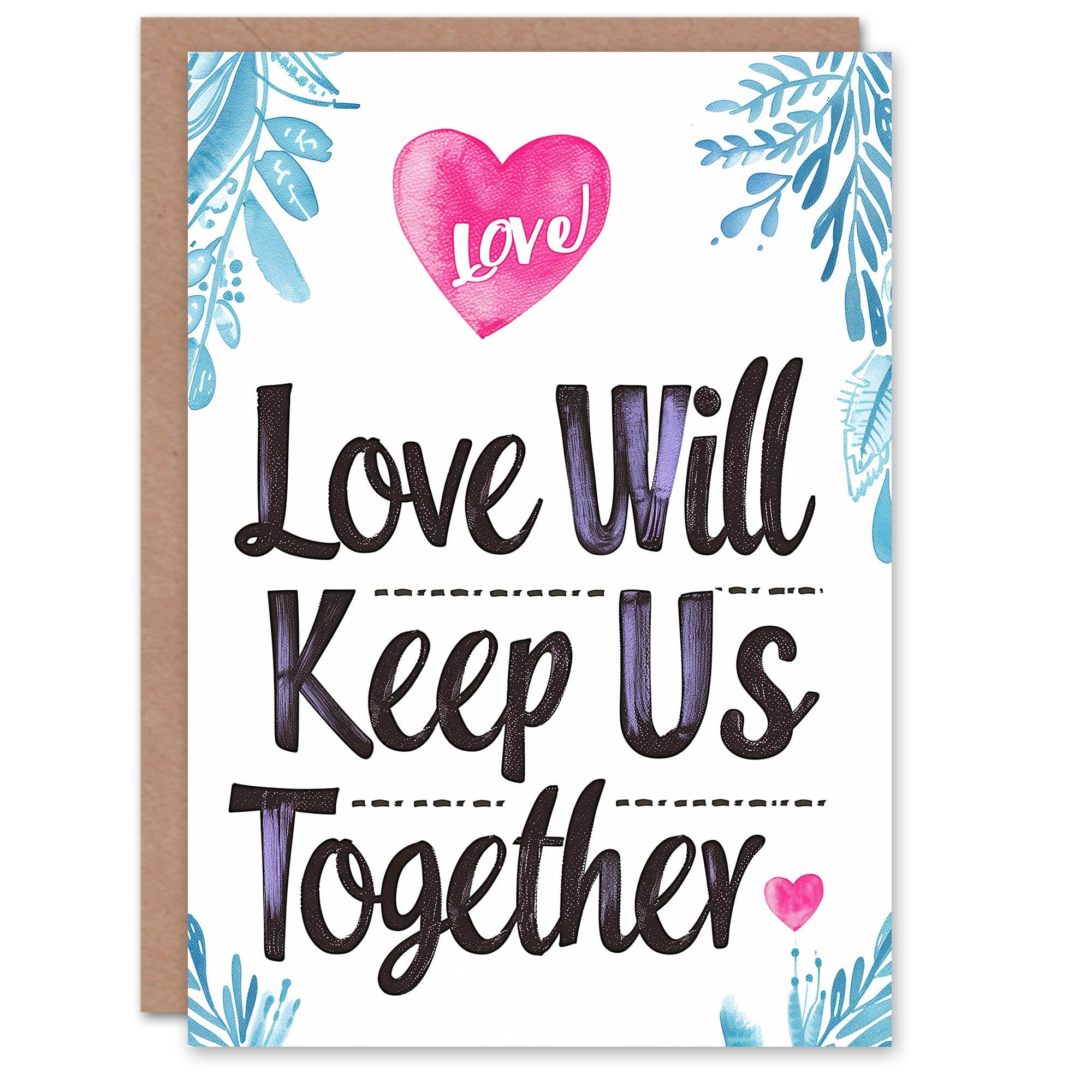Anniversary Card Keep Us Together Simple Botanical For Her Wife Partner