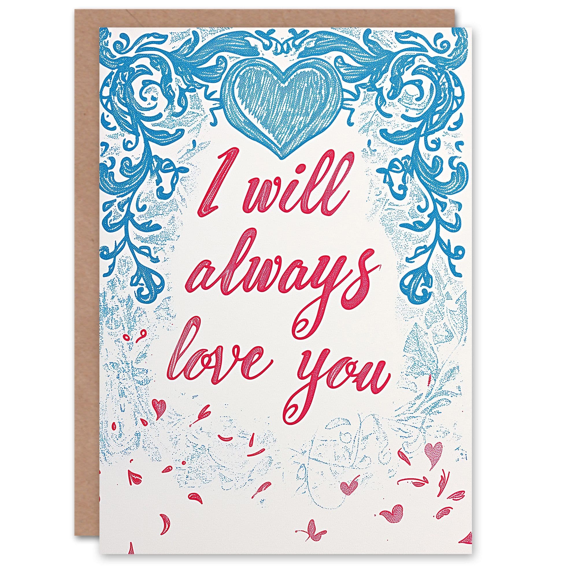 Anniversary Card Always Love You Heart Ornamental Design For Her Wife Partner