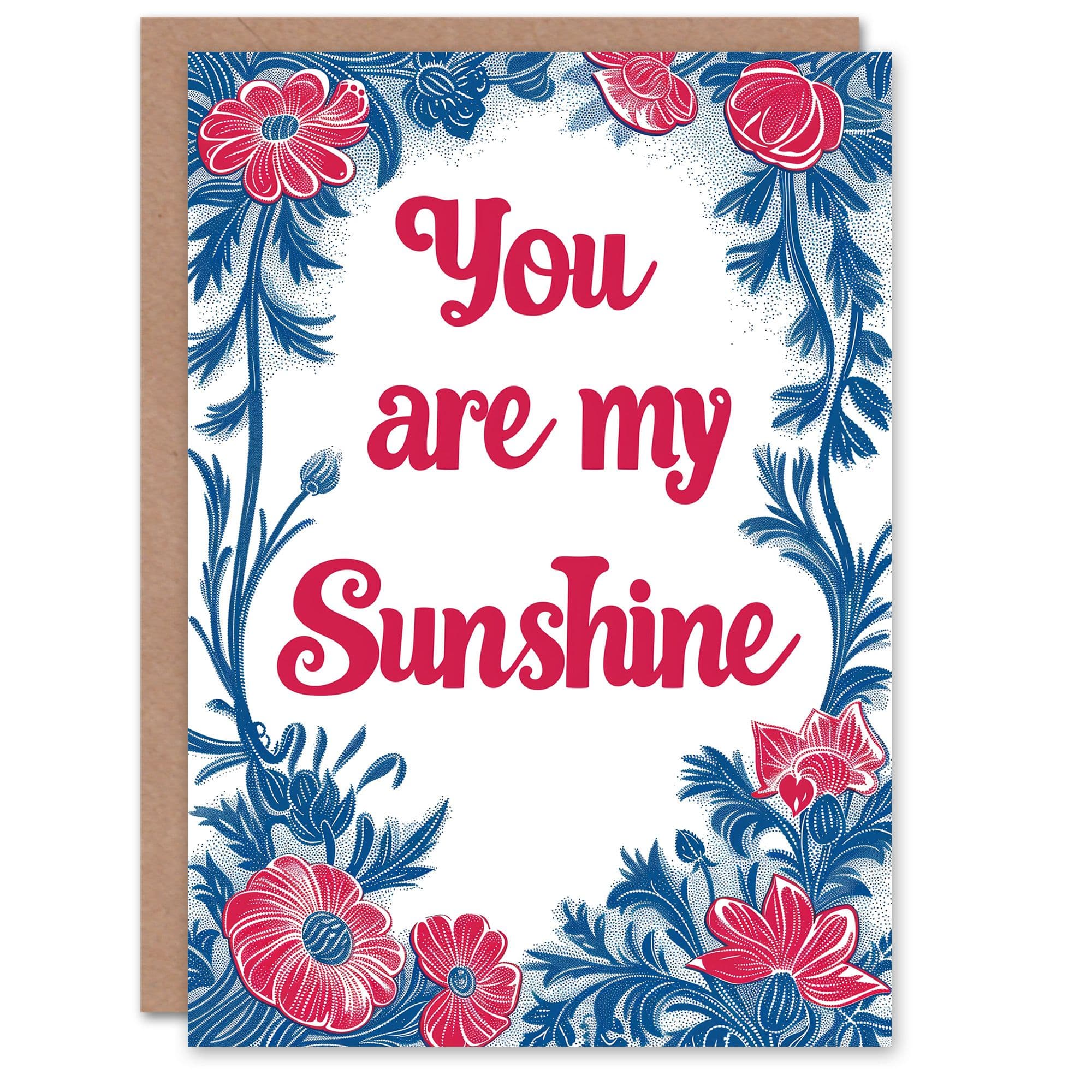 Anniversary Card You Are My Sunshine Floral For Her Wife Partner