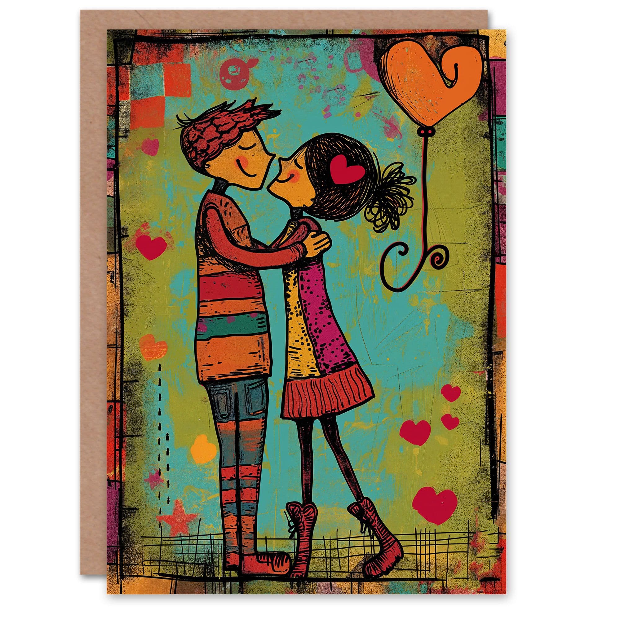 Anniversary Card Couple Dance Kiss Him or Her