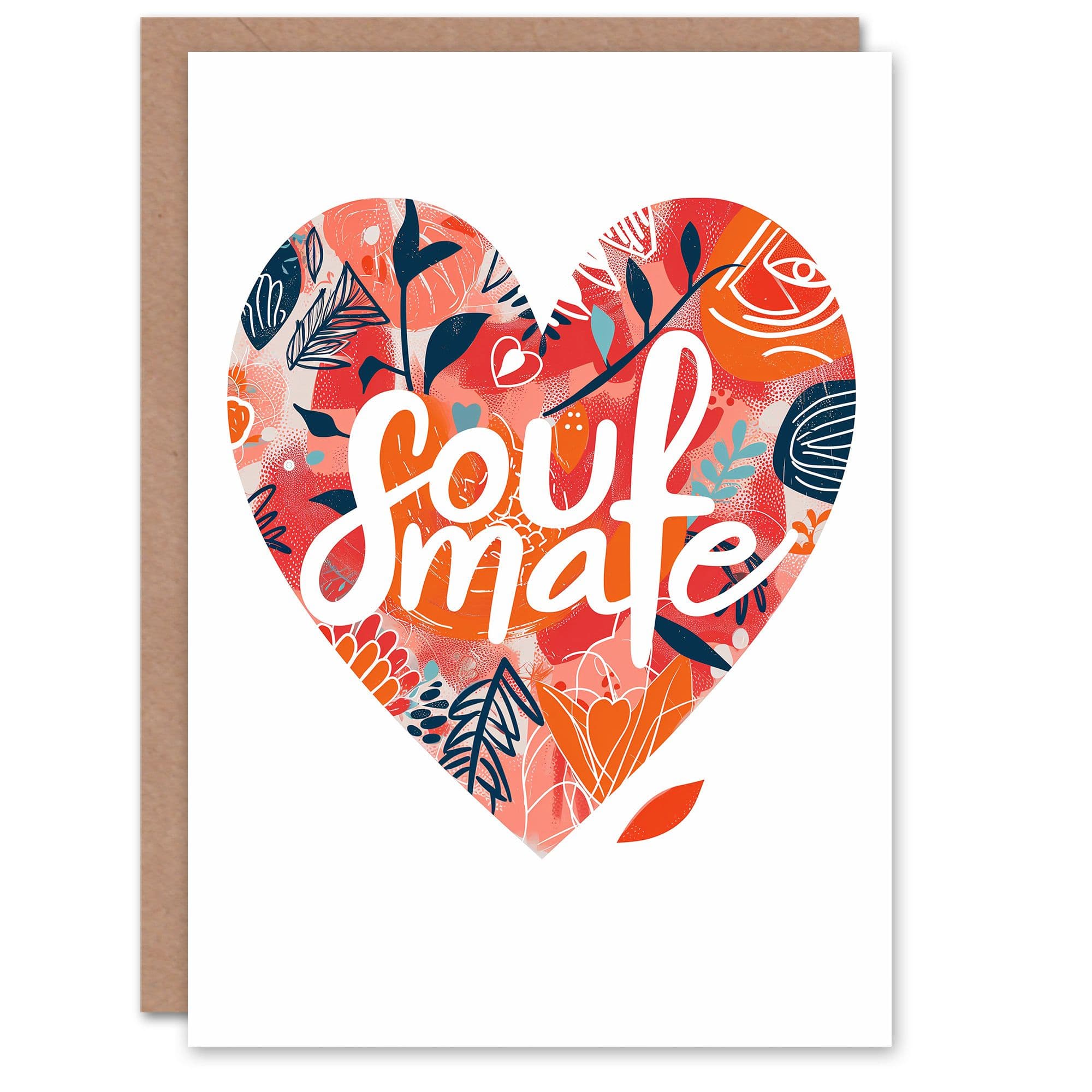 Anniversary Card Soulmate Floral Love Heart Her Wife Partner