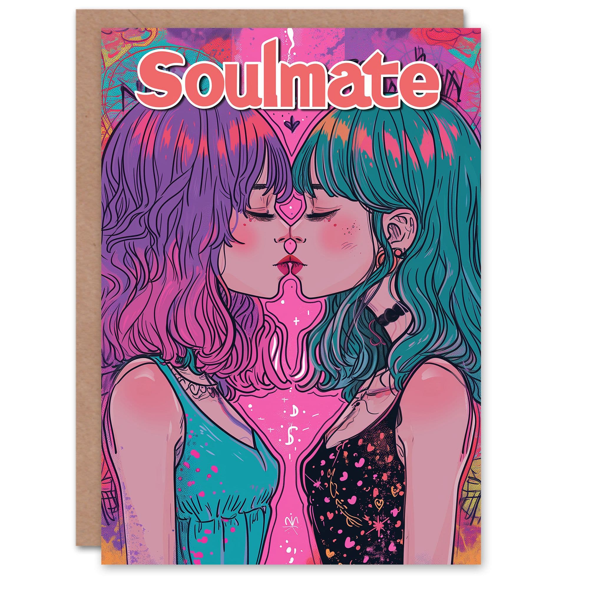Anniversary Card Soulmate Gay Lesbian LGBT Pride Her Wife Partner