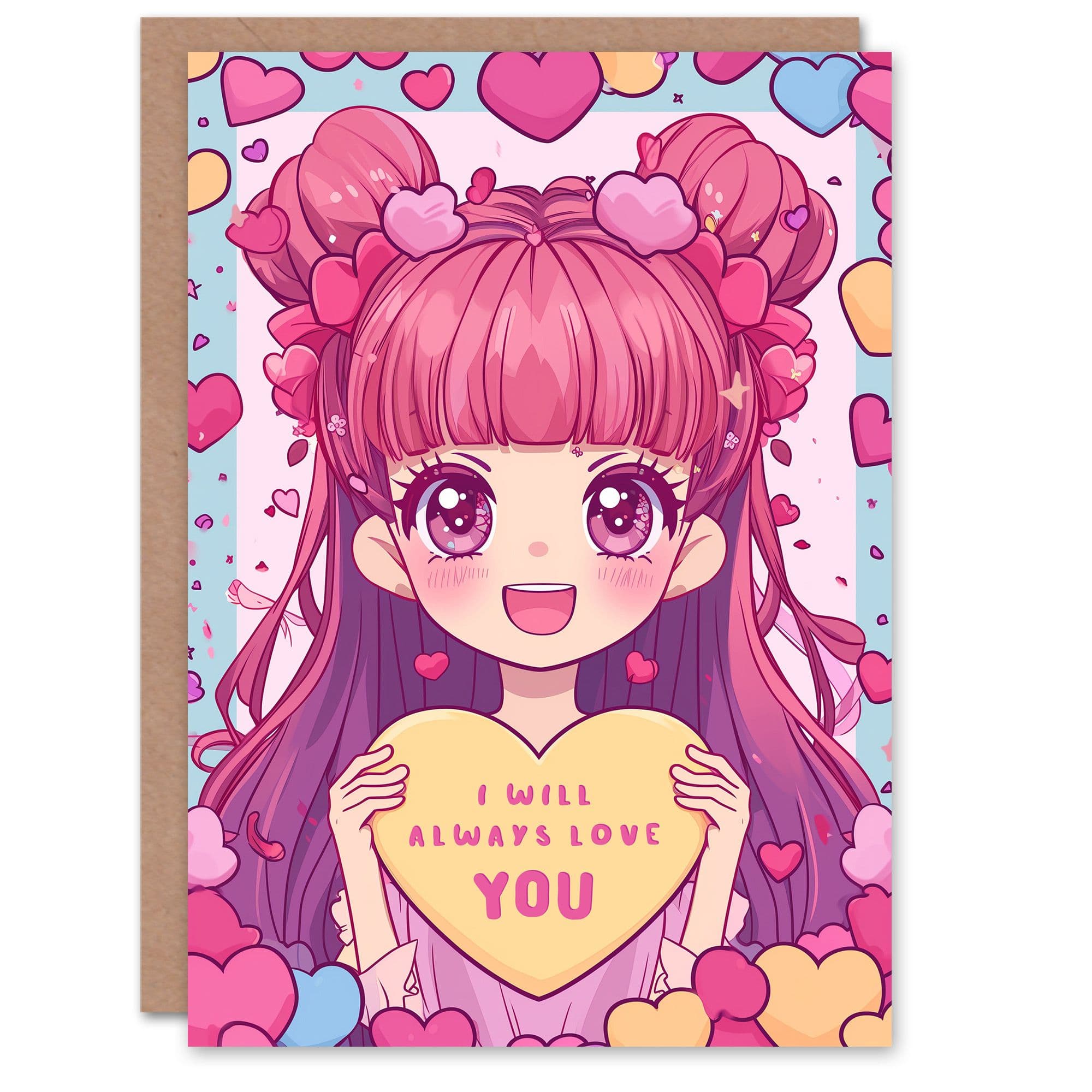 Anniversary Card Anime Always Love You Cute Manga For Her Wife Partner