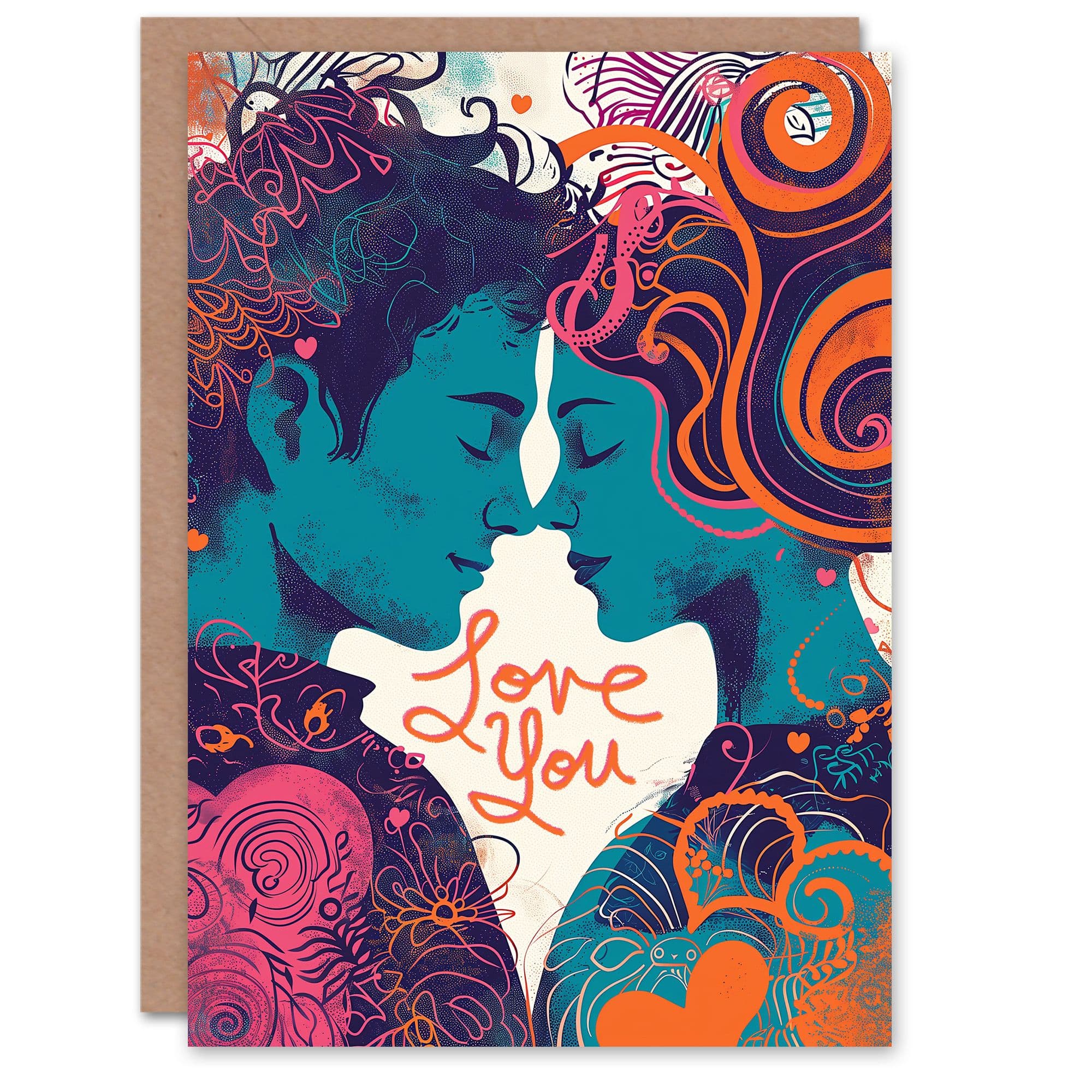 Anniversary Card Love You Creative Couple Art For Her Wife Partner