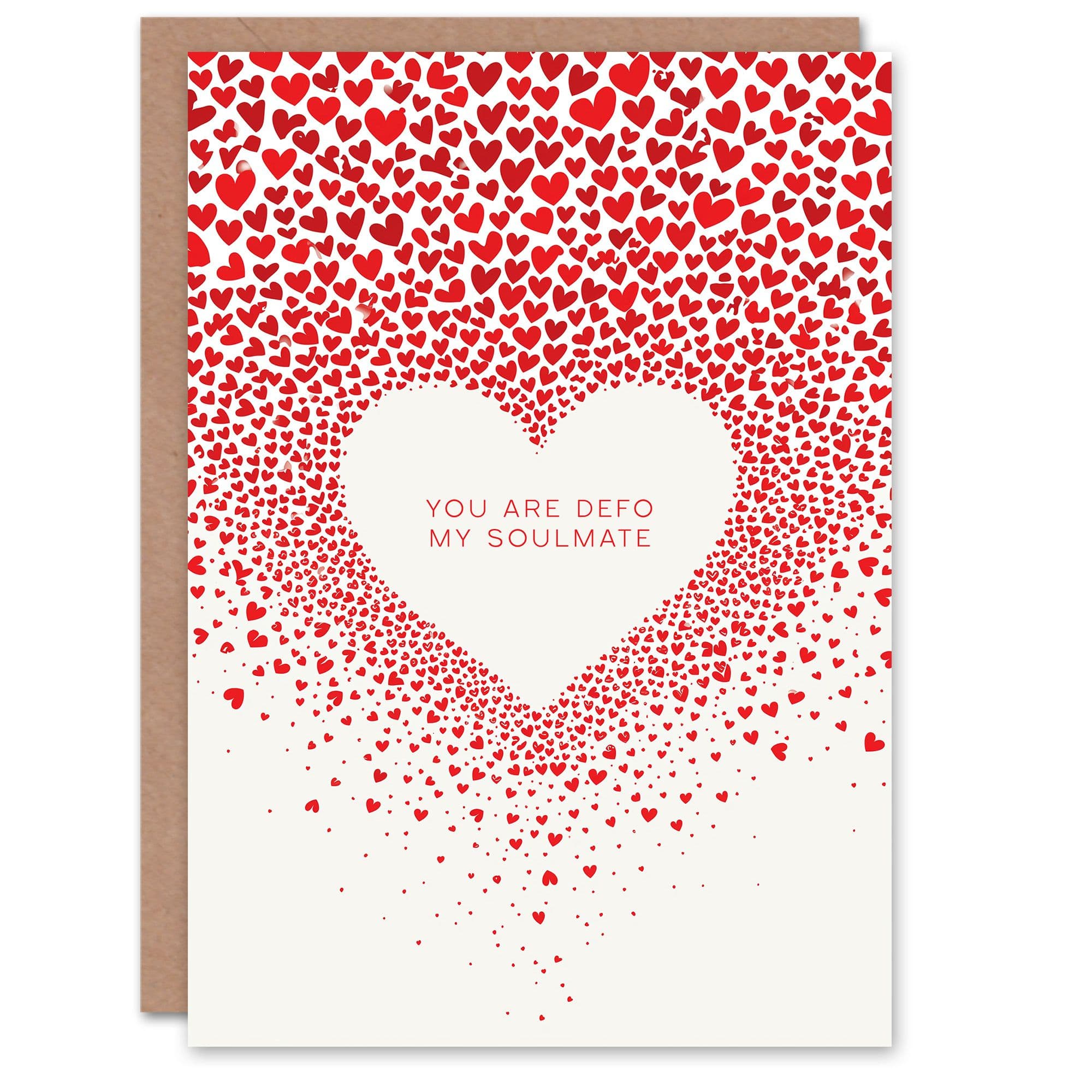 Anniversary Card Defo My Soulmate Love Heart Pattern For Her Wife Partner