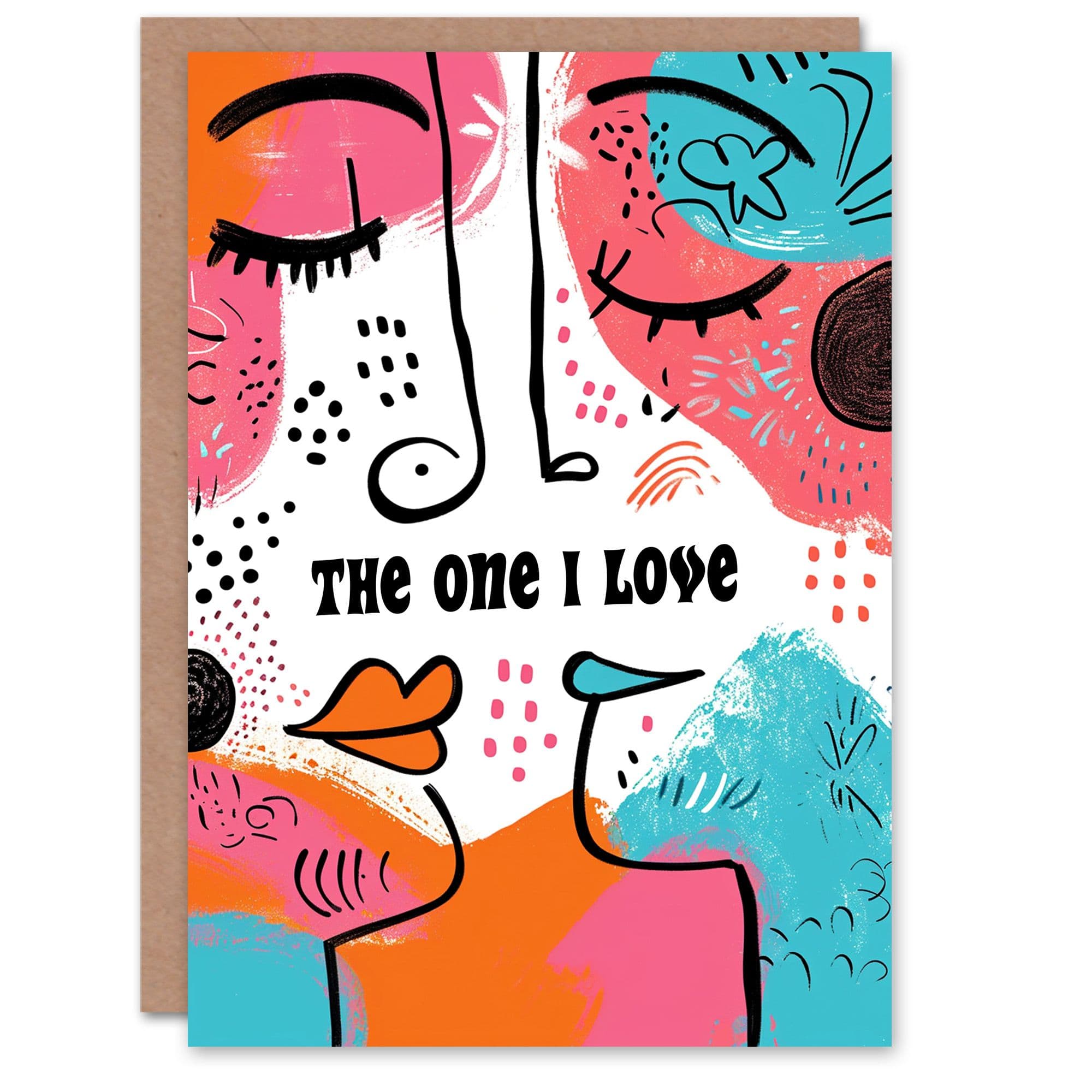 Anniversary Card One I Love Picasso Style Her Wife Partner