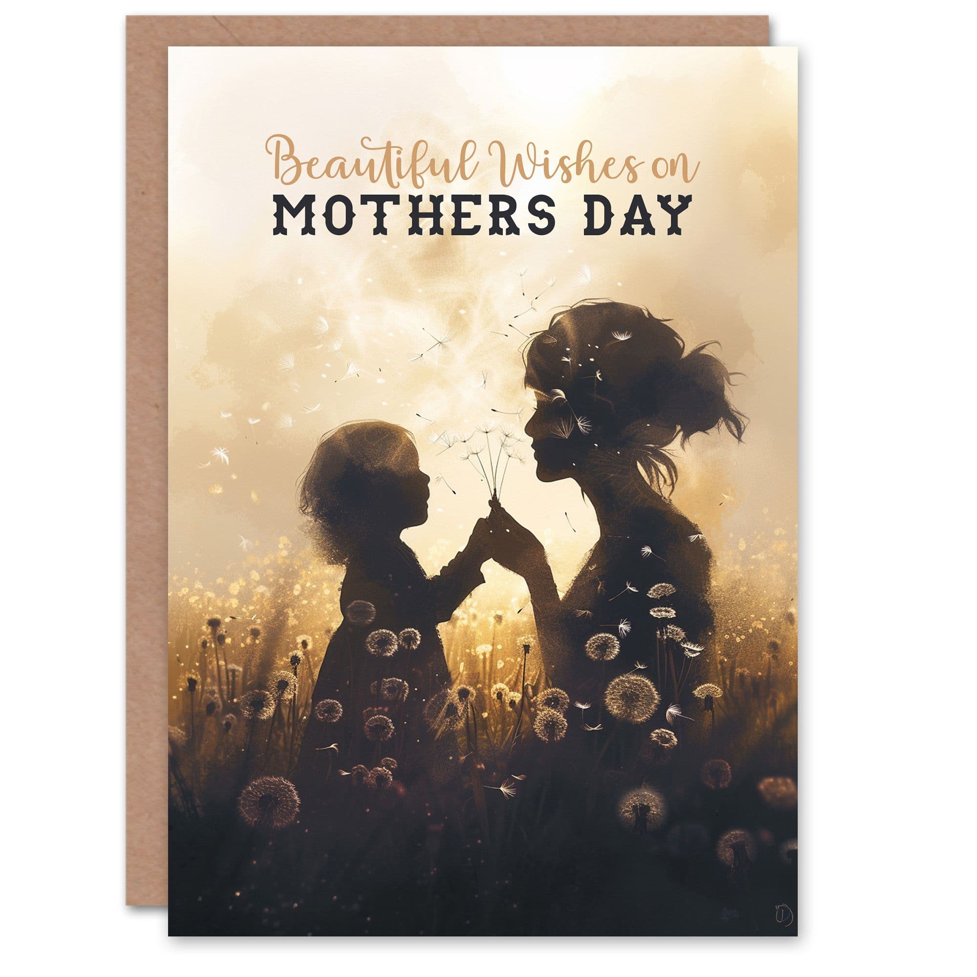 Mothers Day Greeting Card Beautiful Wishes Dandelion Sunlight Mum
