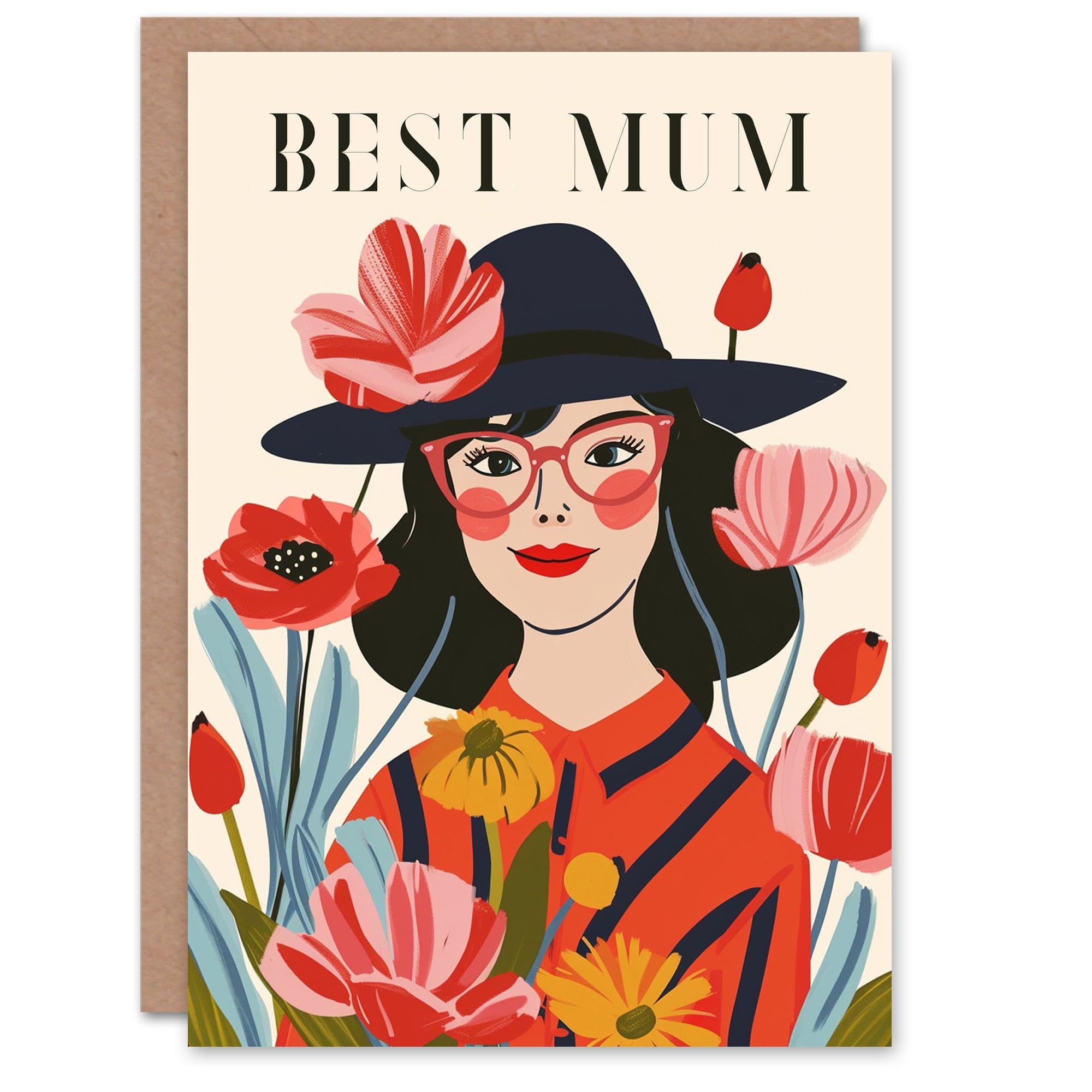 Mother's Day Greeting Card Woman Flowers Plant Lover Gardener For Mum