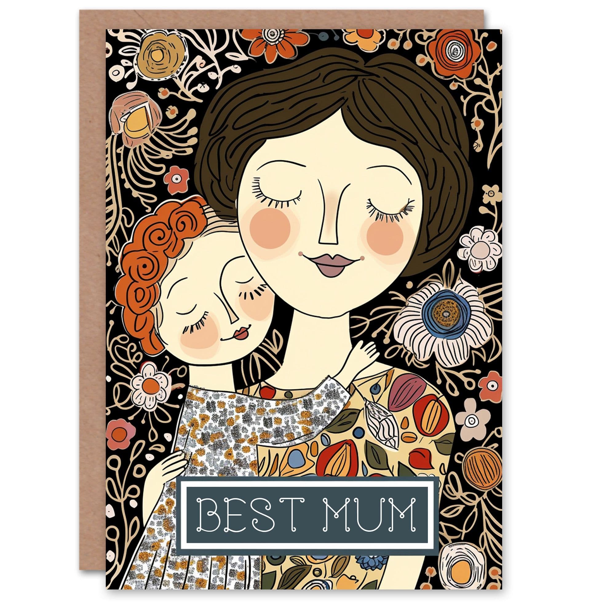 Mothers Day Greeting Card Cute Daughter Best Mum Ginger Mum