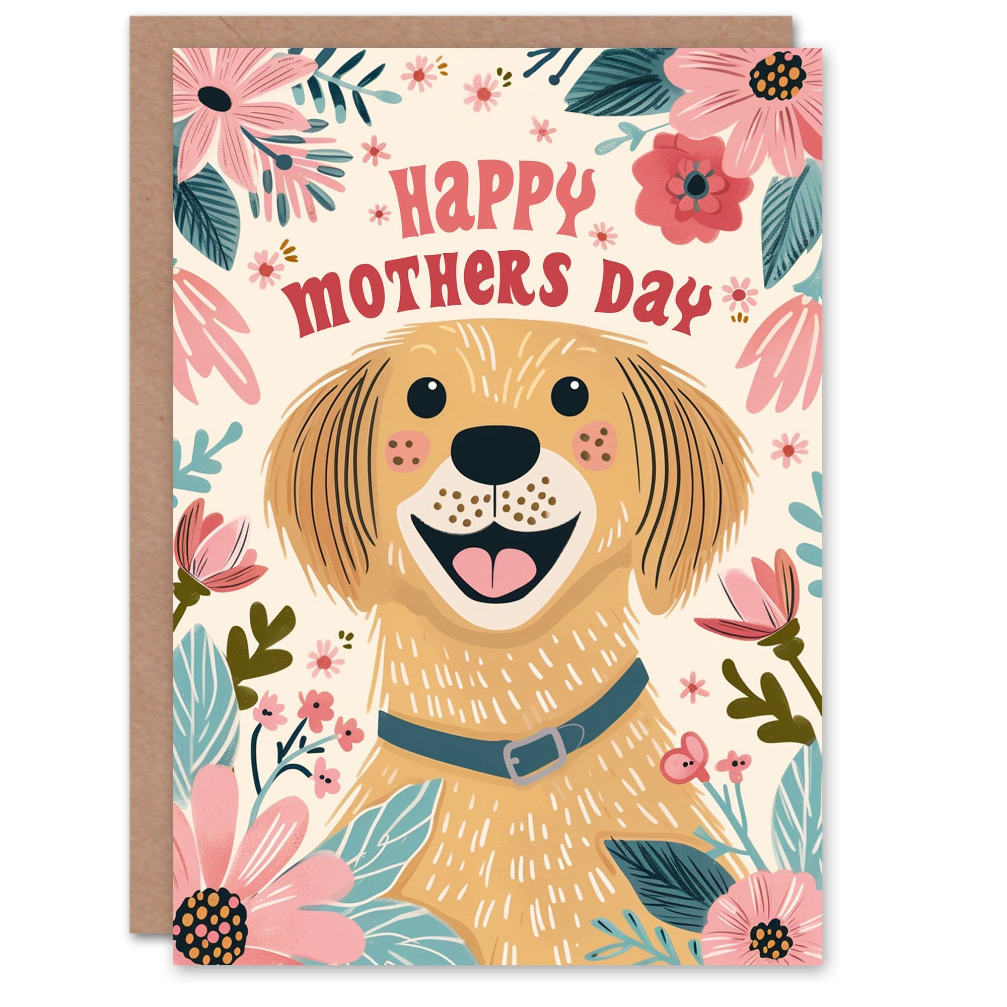 Mother's Day Greeting Card From the Dog Golden Retriever Labrador For Mum