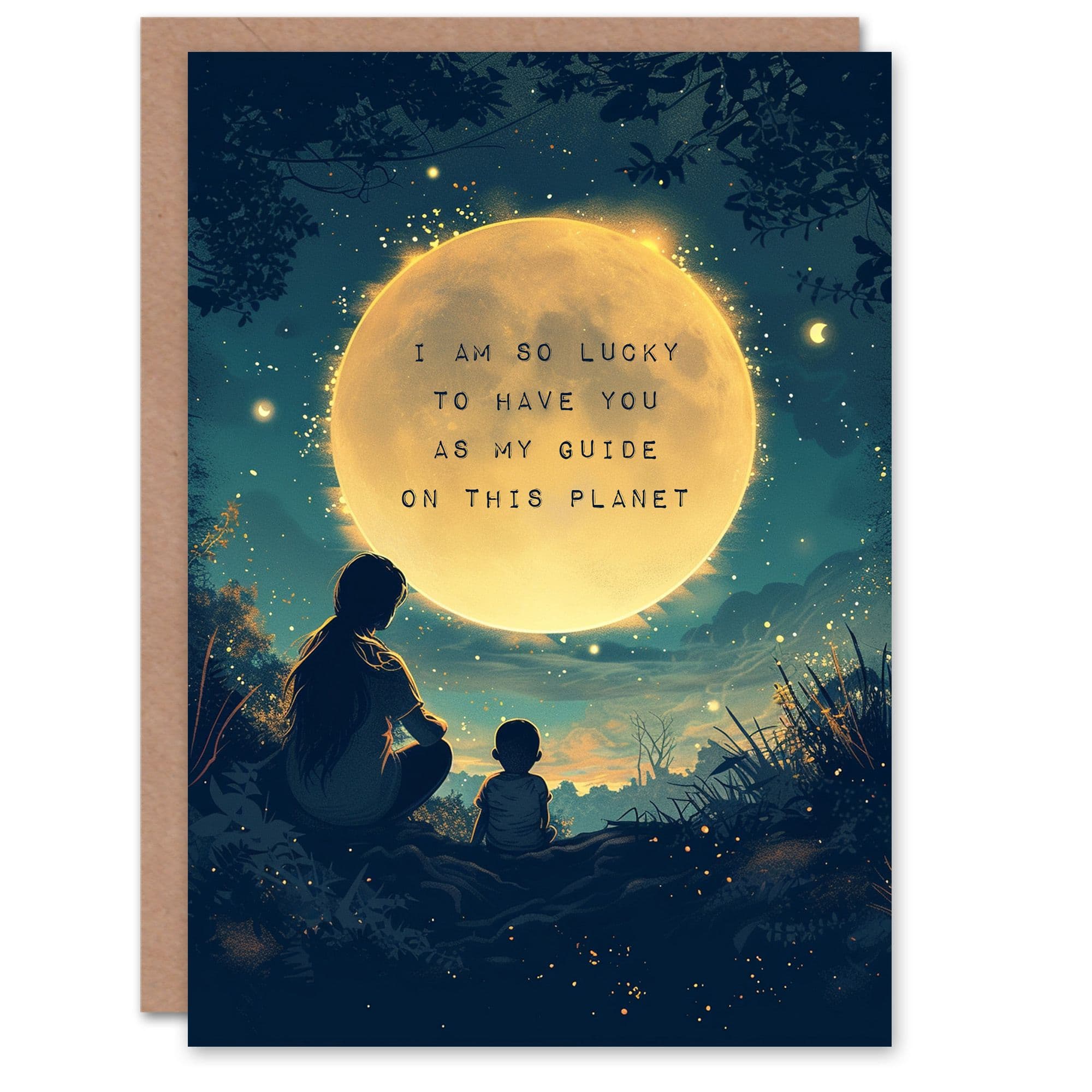 Mother's Day Greeting Card Guide Parent Guardian Child Lucky Moon For Mum