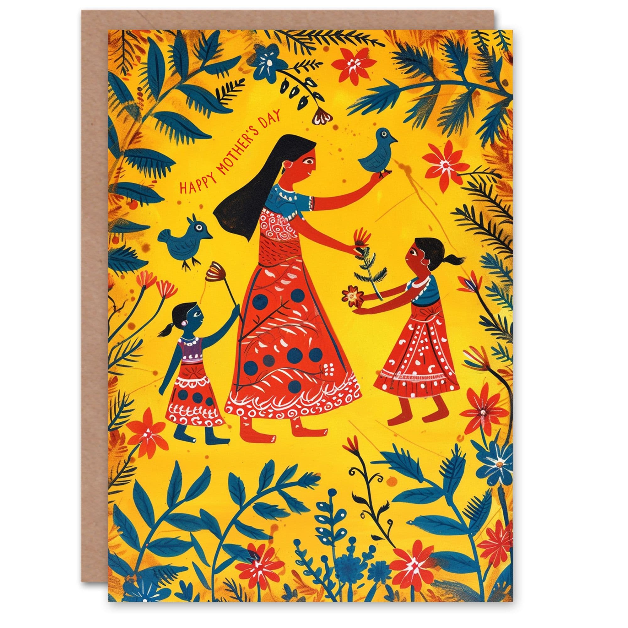 Mother's Day Greeting Card Nature Animals Indian Hindu For Mum