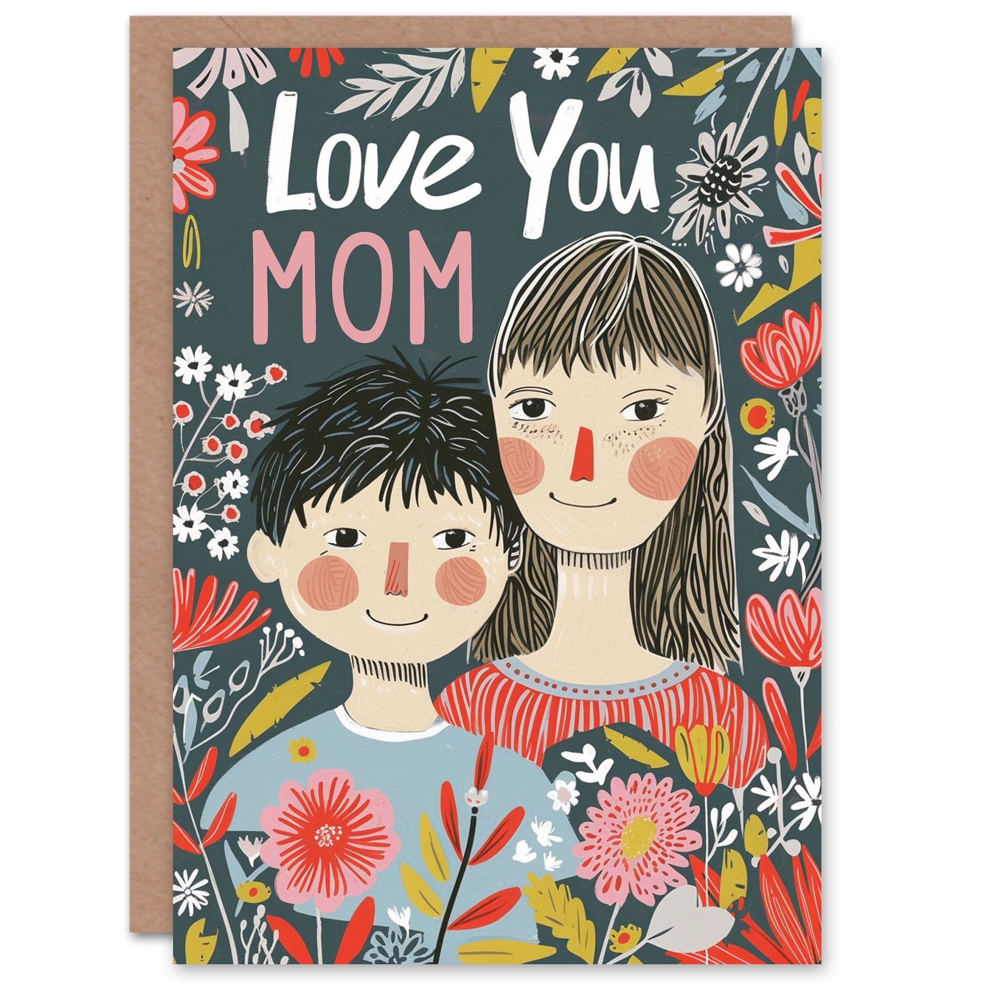 Mothers Day Greeting Card Son Love You Mom Mum