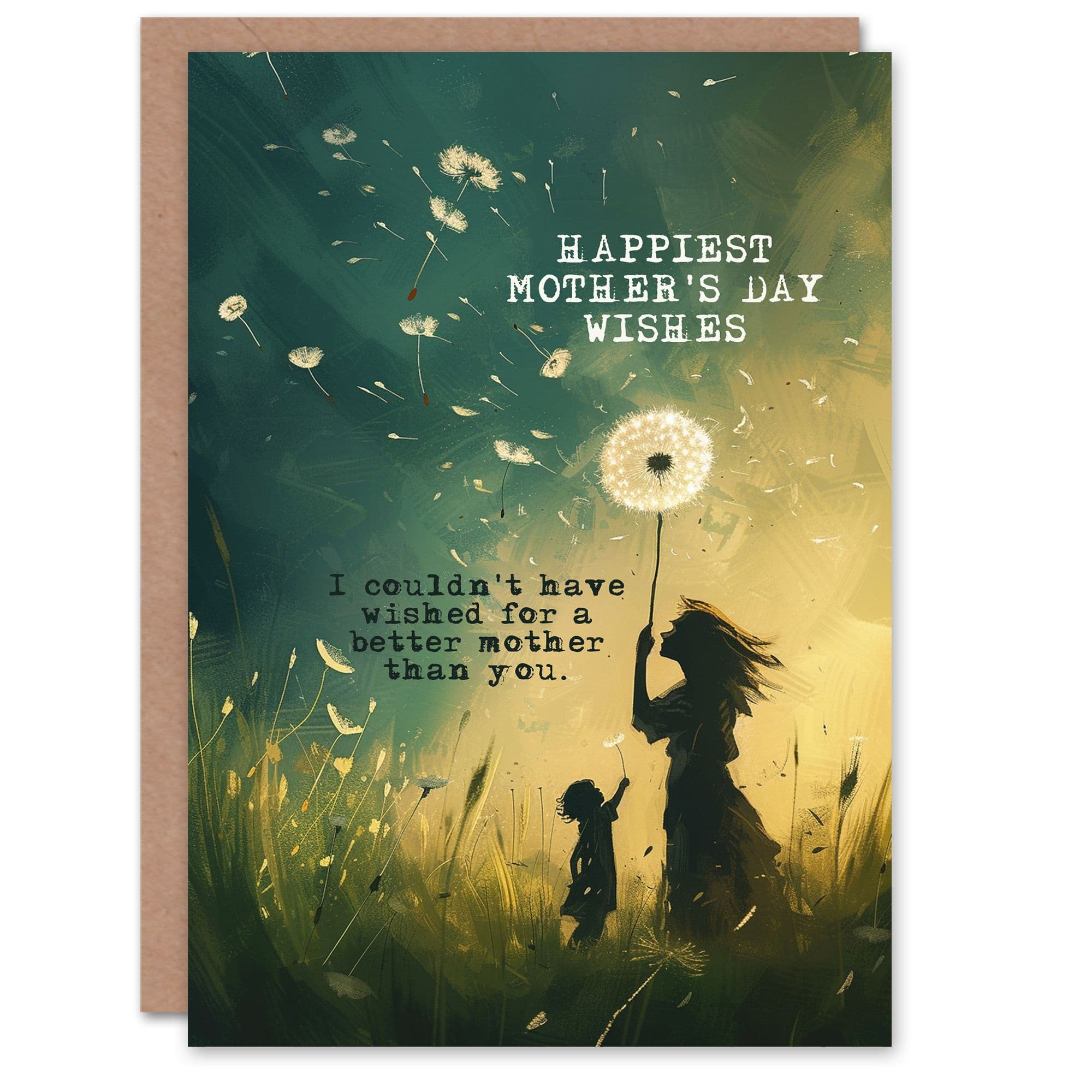 Mothers Day Greeting Card Dandelion Wish Wishes Best Mother Mum