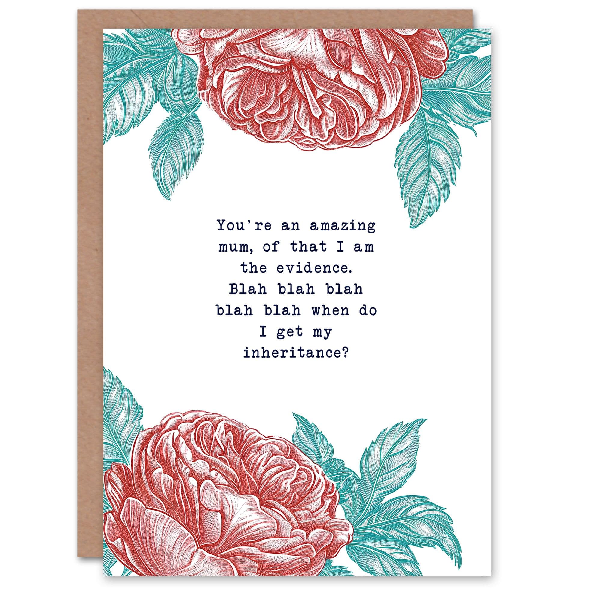 Mothers Day Amazing Mum Inheritance Joke Funny Humour Fun Mum Greeting Card