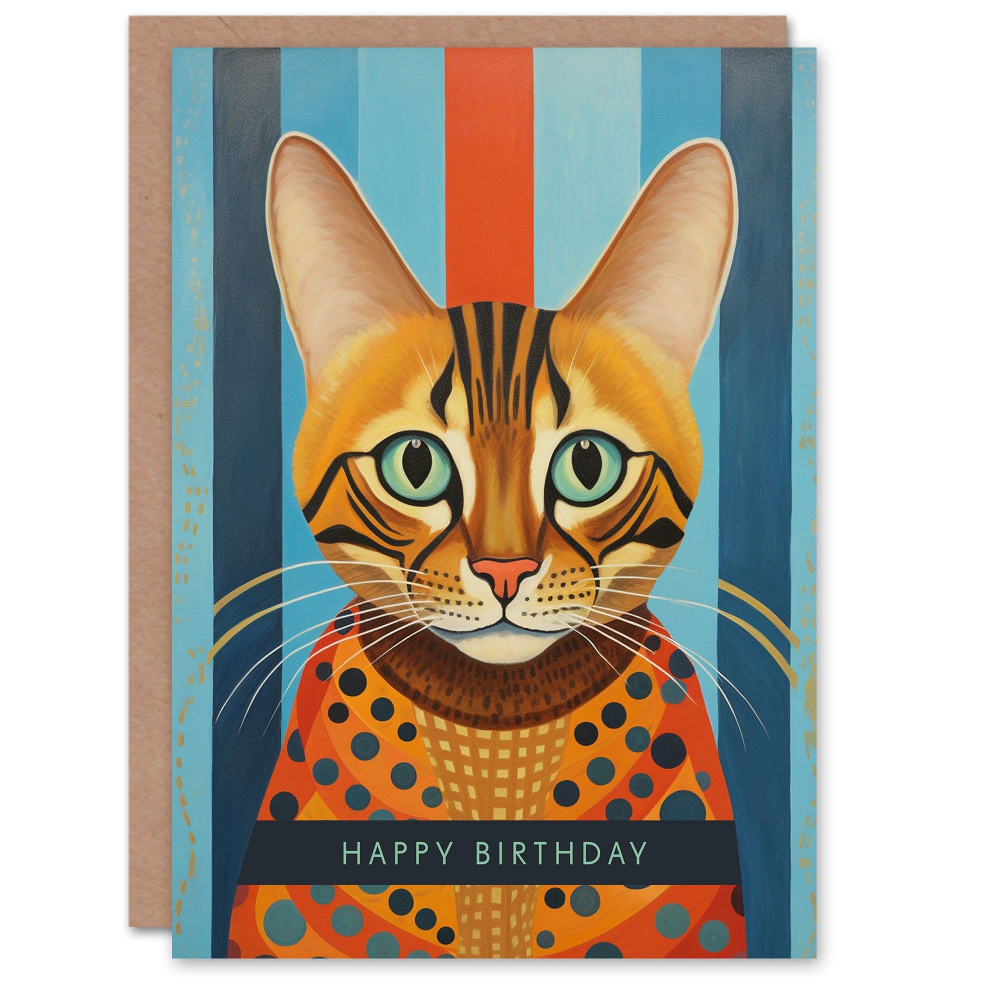 Birthday Greeting Card Cat Lover Jumper Him Her