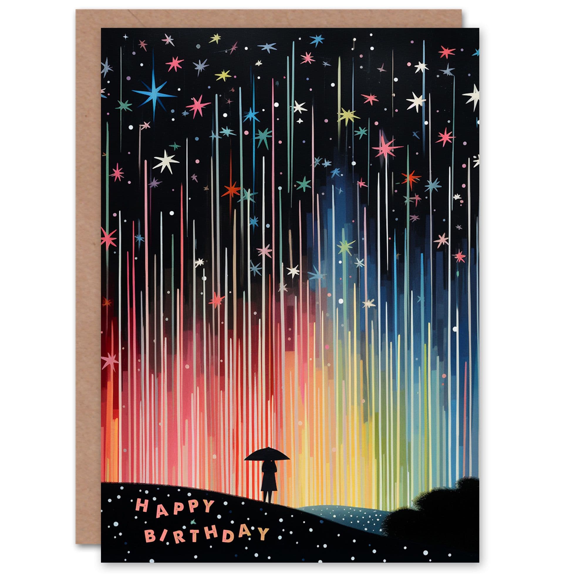 Birthday Greeting Card Dreamy Star Rain Her
