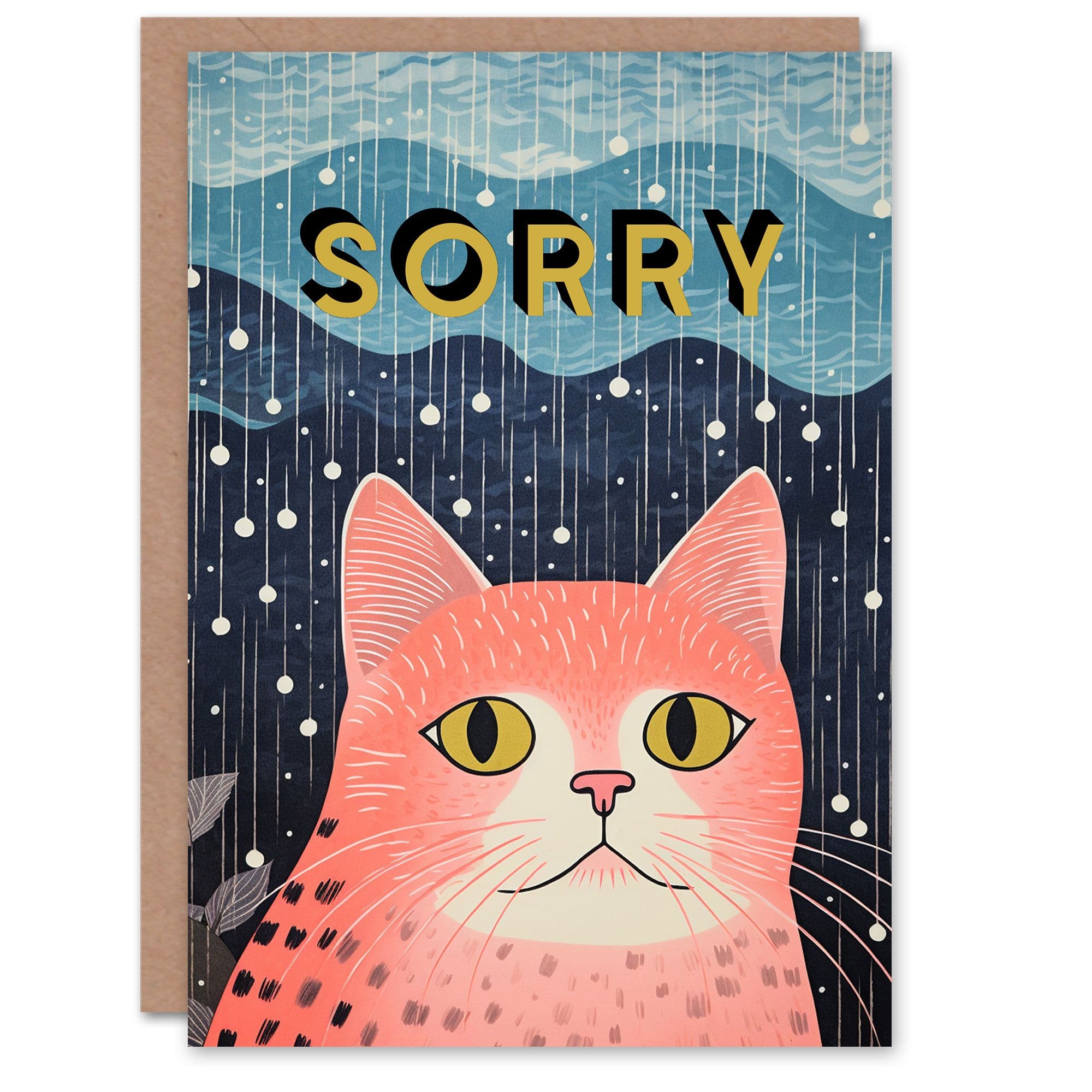 Miss You Greeting Card Sorry Cat Lover Her