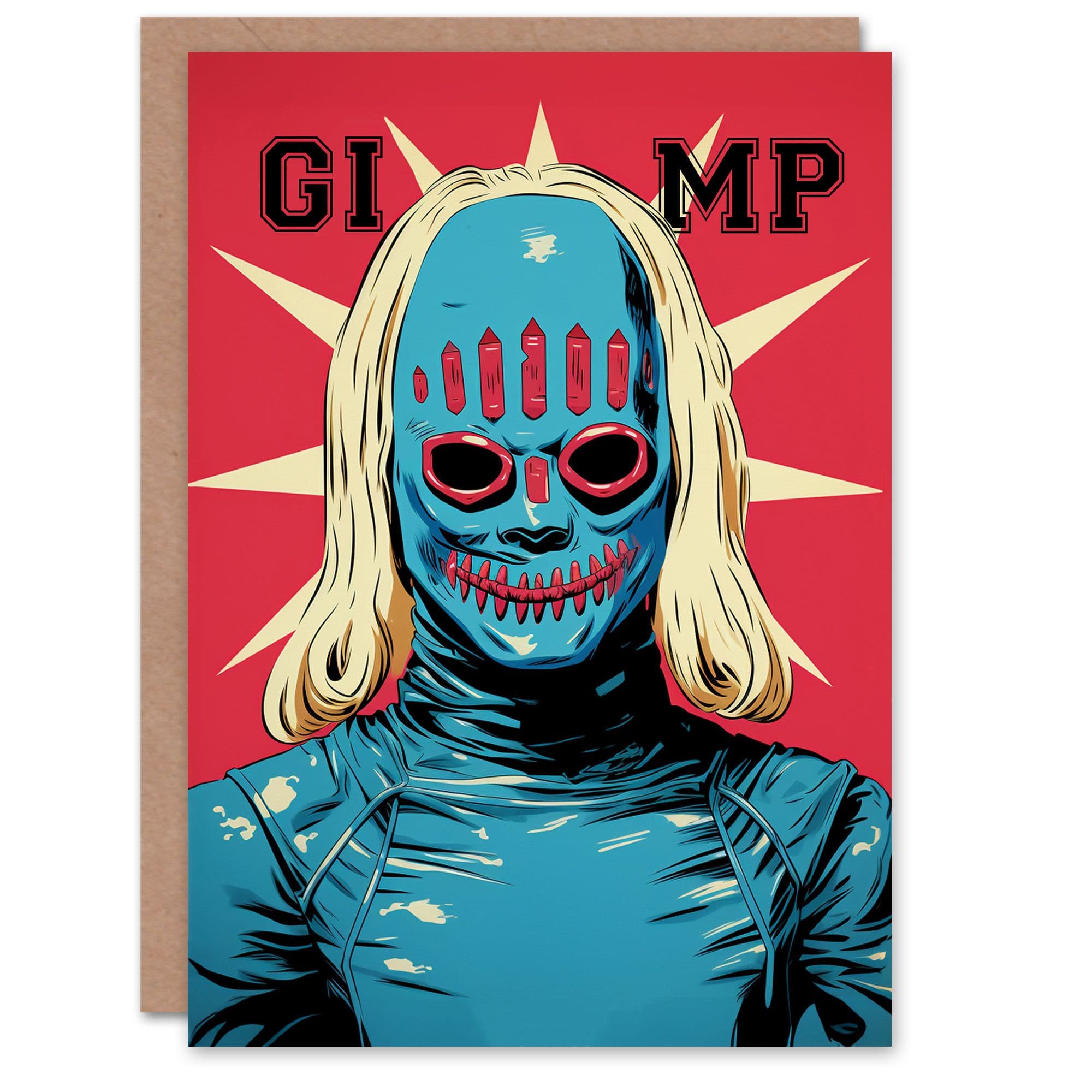 Birthday Greeting Card Funny Leather Weird GIMP Mask For Him Her