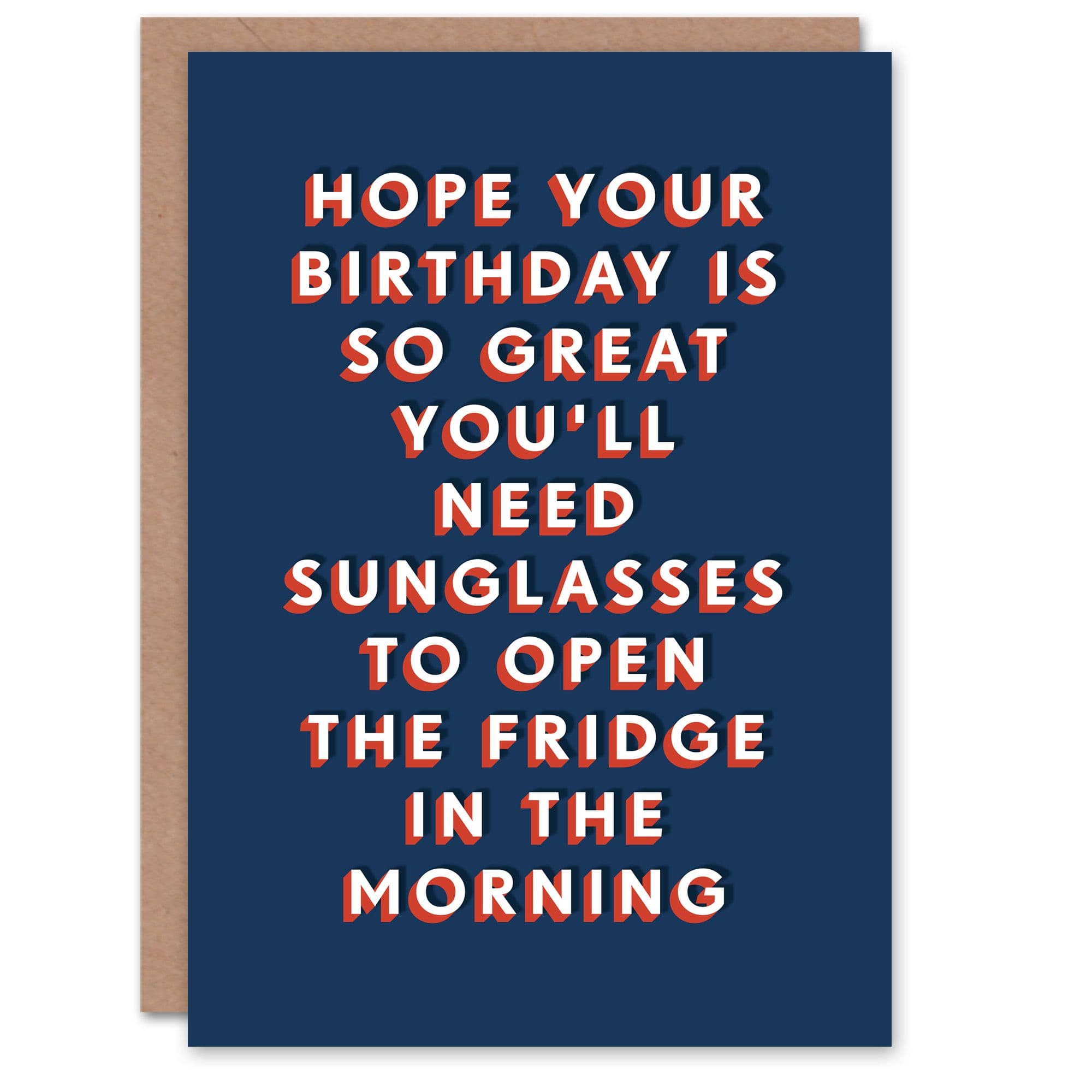 Birthday Card Hangover Sunglasses For Fridge For Him Man Male Friend Funny Greeting Card