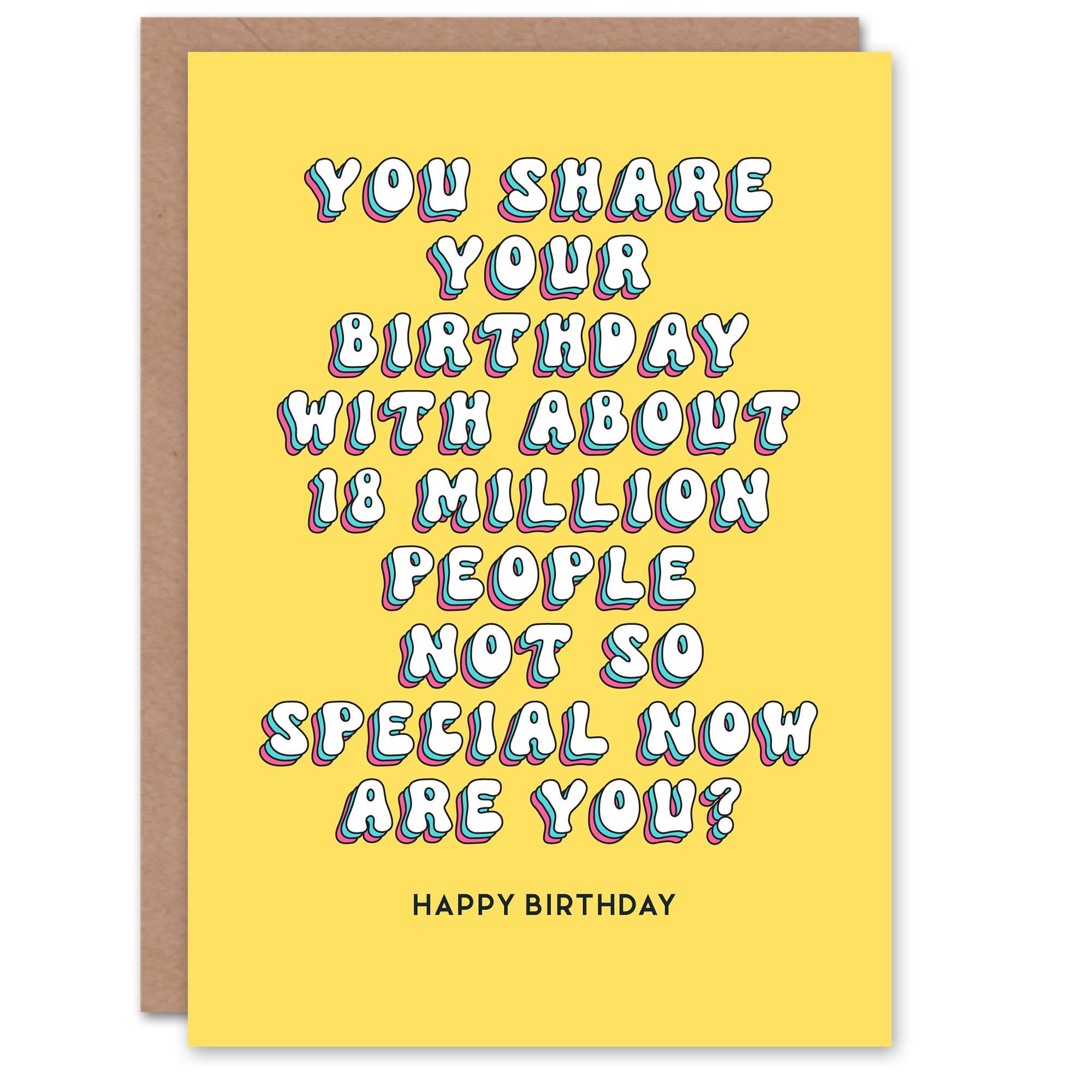 Birthday Card Not So Special Funny Rude Fun Funny Humour Joke For Her Gran Sister Niece Daughter Wife Woman Greeting Card