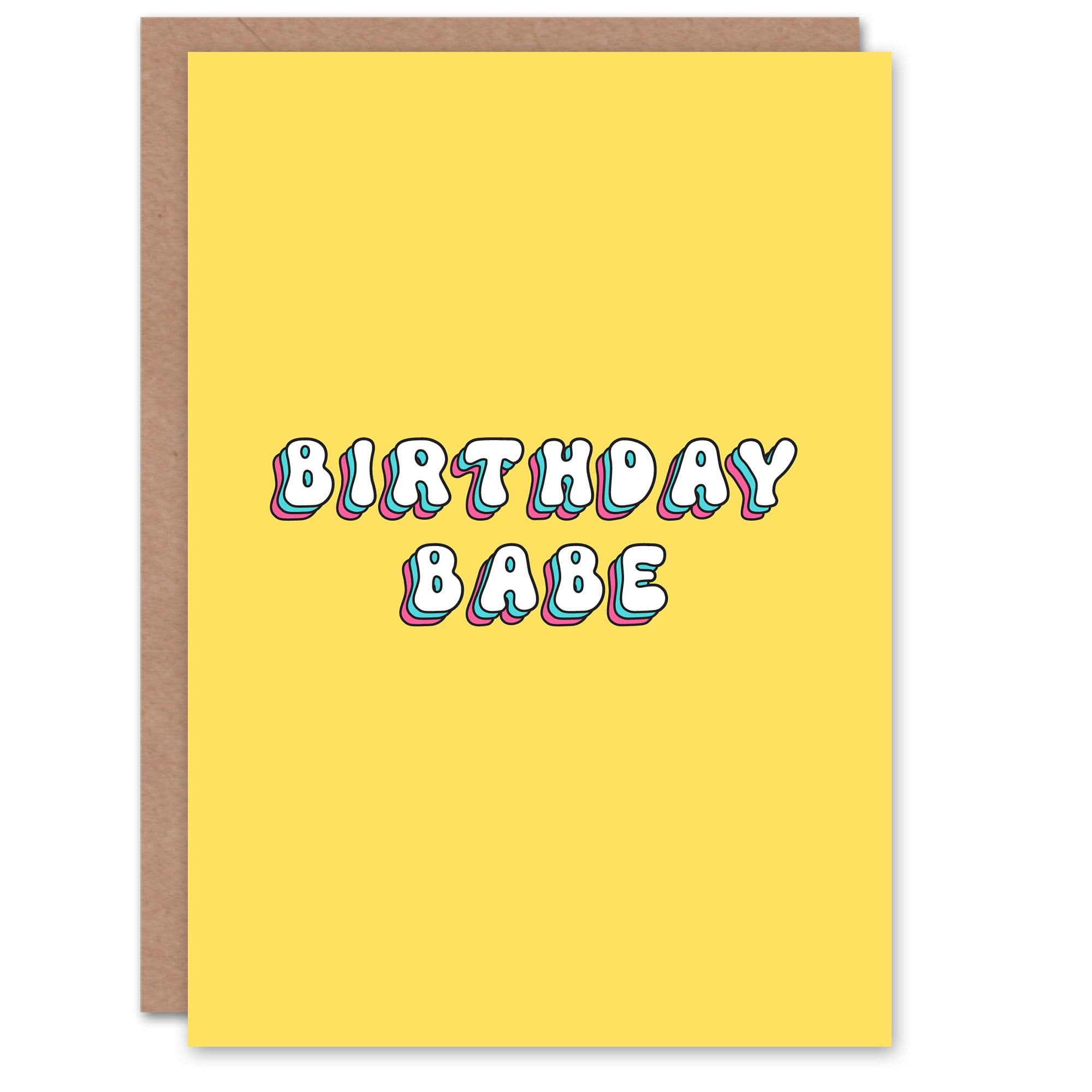 Birthday Card Birthday Babe For Her Wife Woman Partner Girlfriend Greeting Card