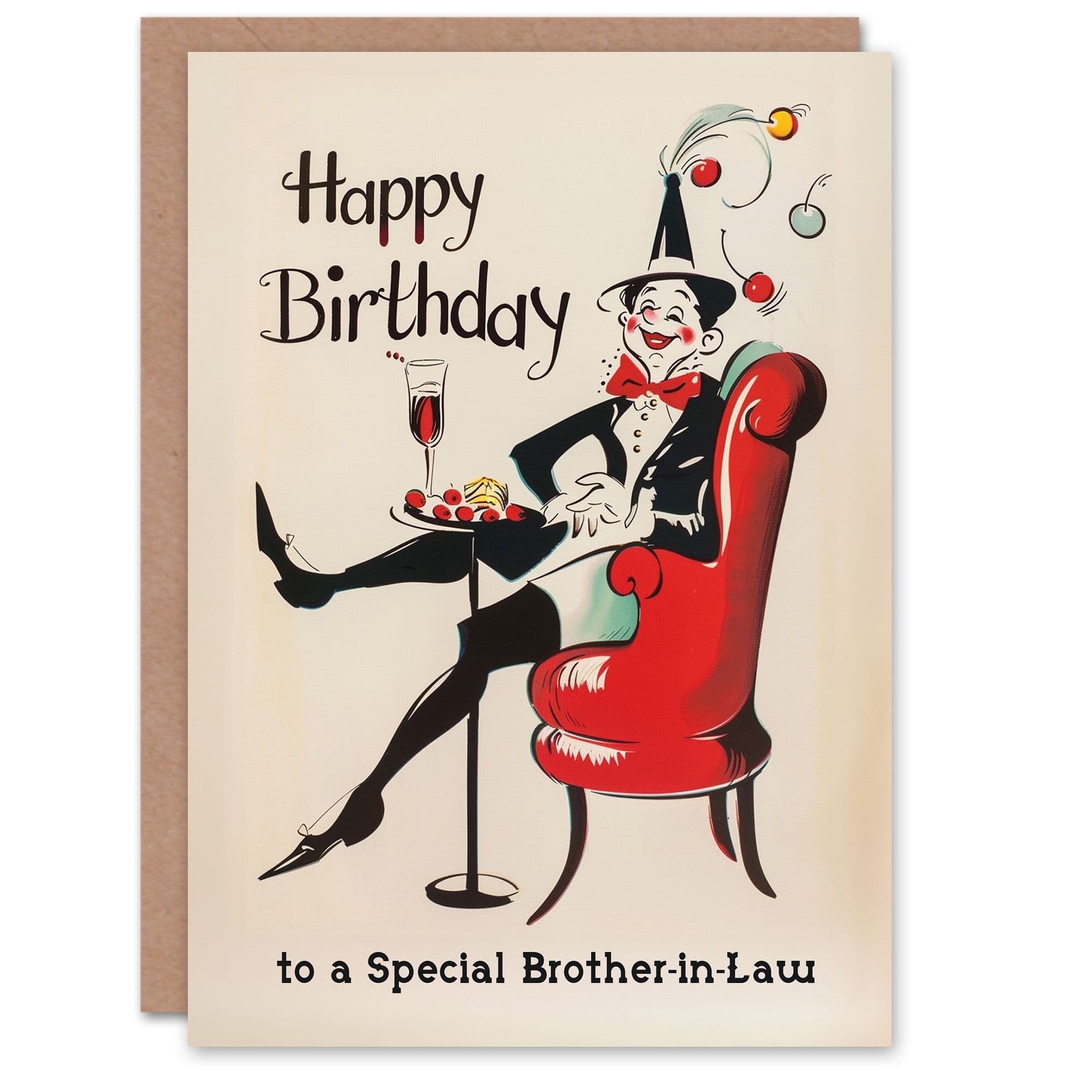 Happy Birthday Card to a Special Brother-in-Law Laughing French Clown Party