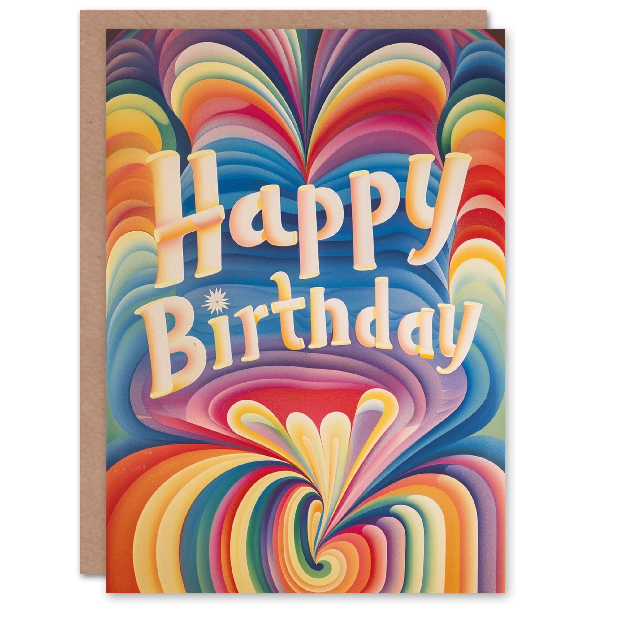 Birthday Card Abstract Psychedelic Trippy Design Her Gran Sister Niece Daughter Wife Greeting Card