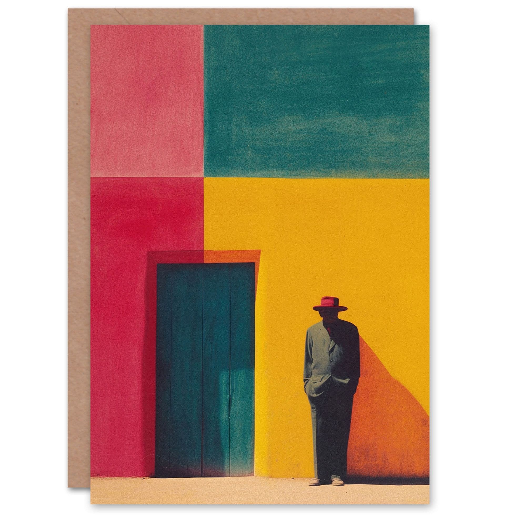 Artery8 Birthday Card Mexican Gentleman in Summer Shadow Colourful For Him Dad Brother Son Papa Grandad Greeting Card