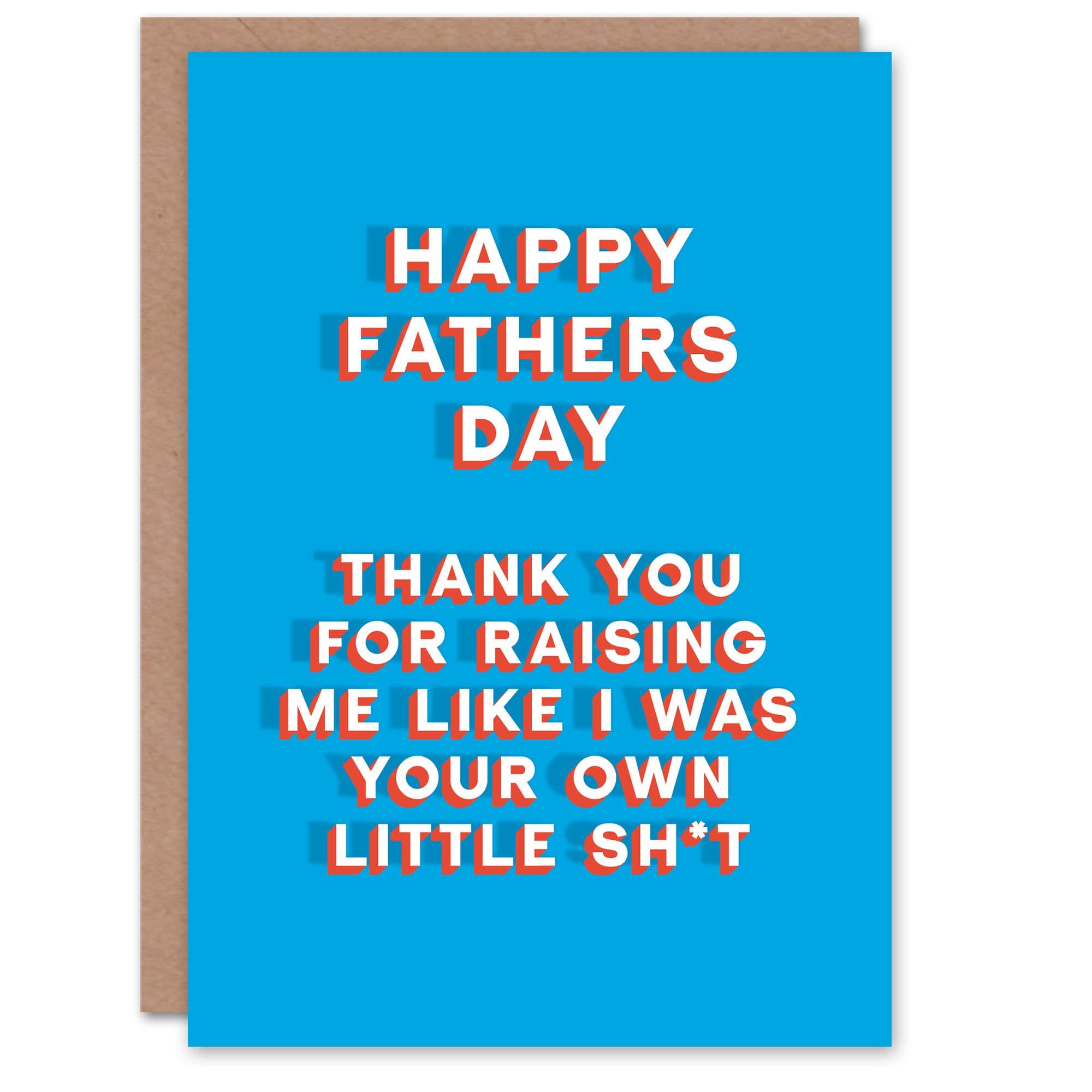 Father's Day Card Stepdad Like Your Own Little Sh*t Fun Funny Joke For Him Dad