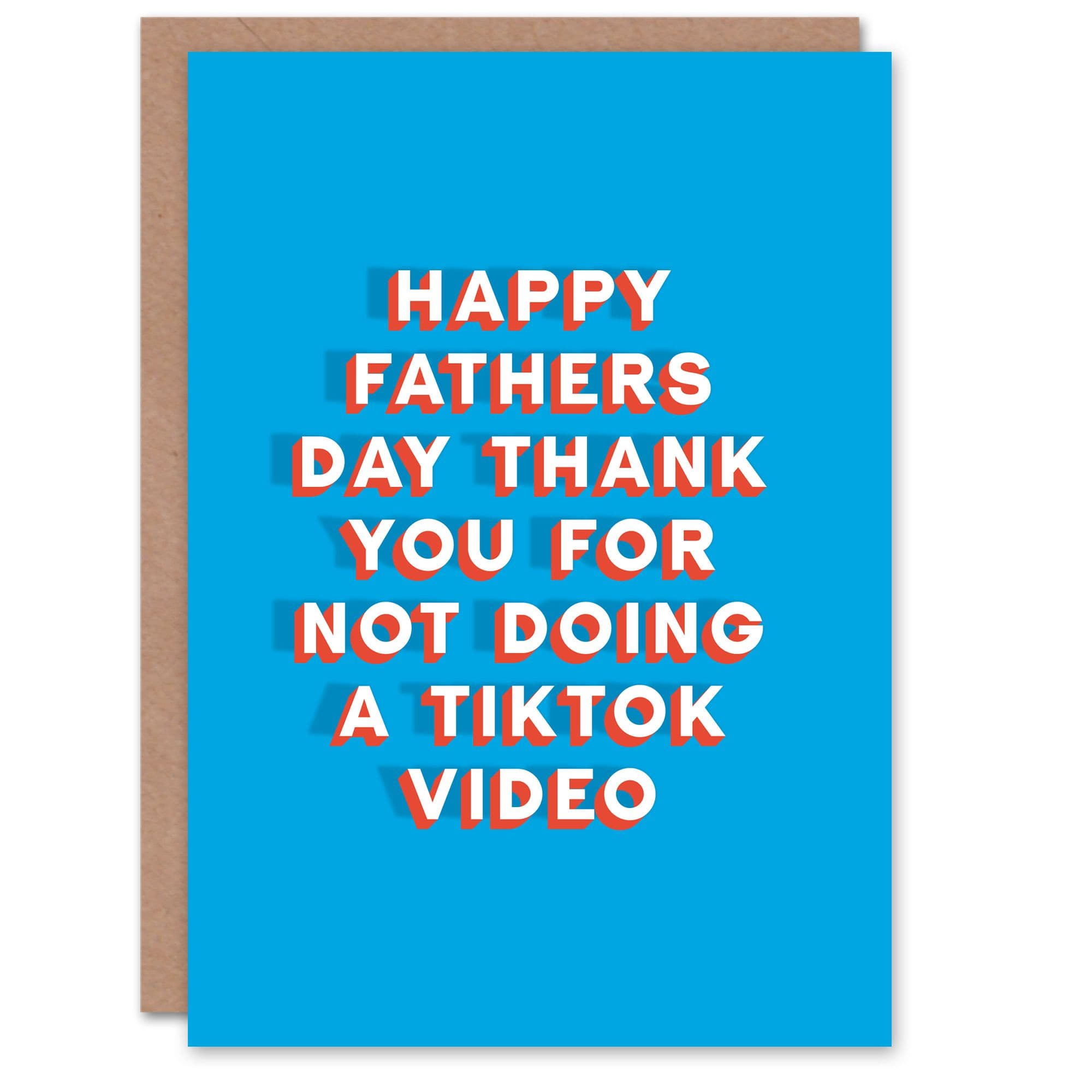 Fathers Day Card Thanks Not Doing Social Media Video Fun Funny Joke Dad
