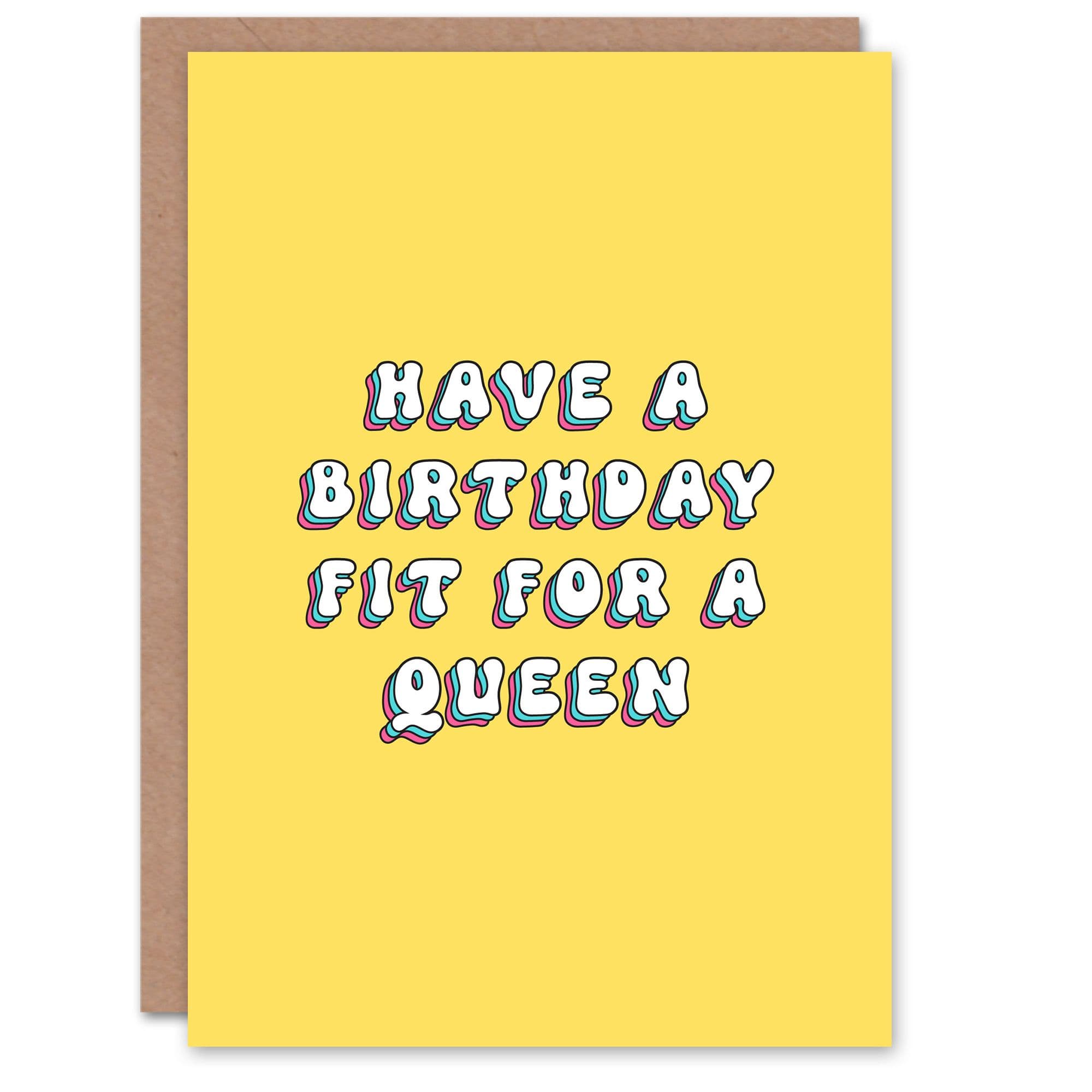 Birthday Card Day Fit Queen Gran Sister Niece Daughter Wife Greeting Card