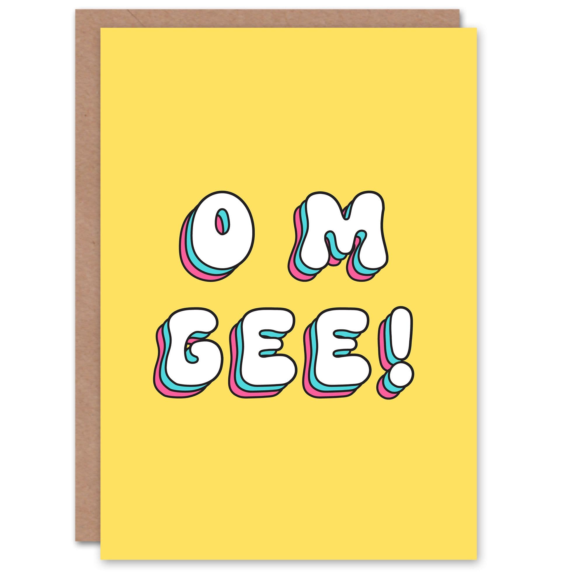 Birthday Card O M Gee OMG Fun Funny Happy Joke Humour Greeting Card