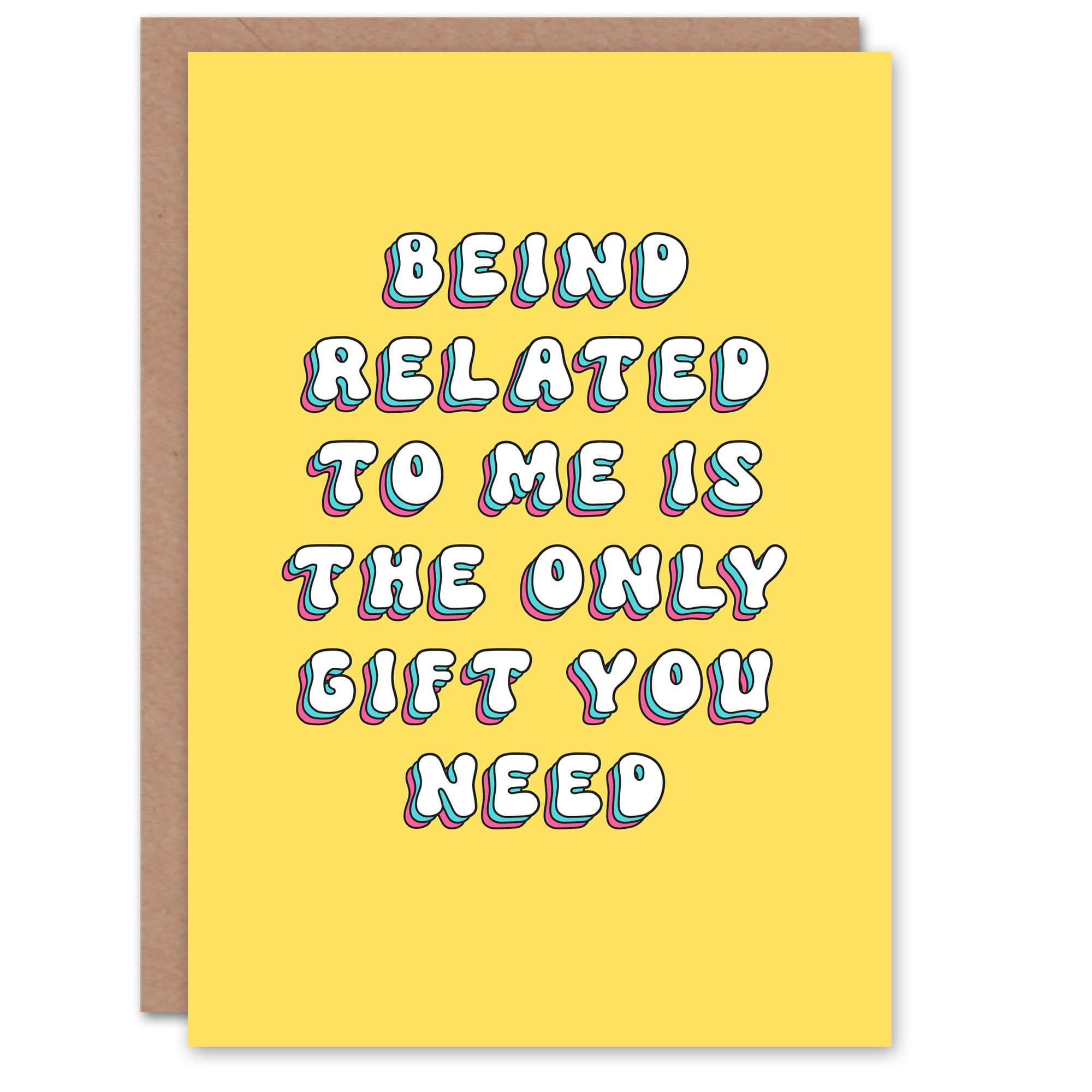 Birthday Card Related To Me Is Gift Fun Funny Happy Joke Humour Greeting Card