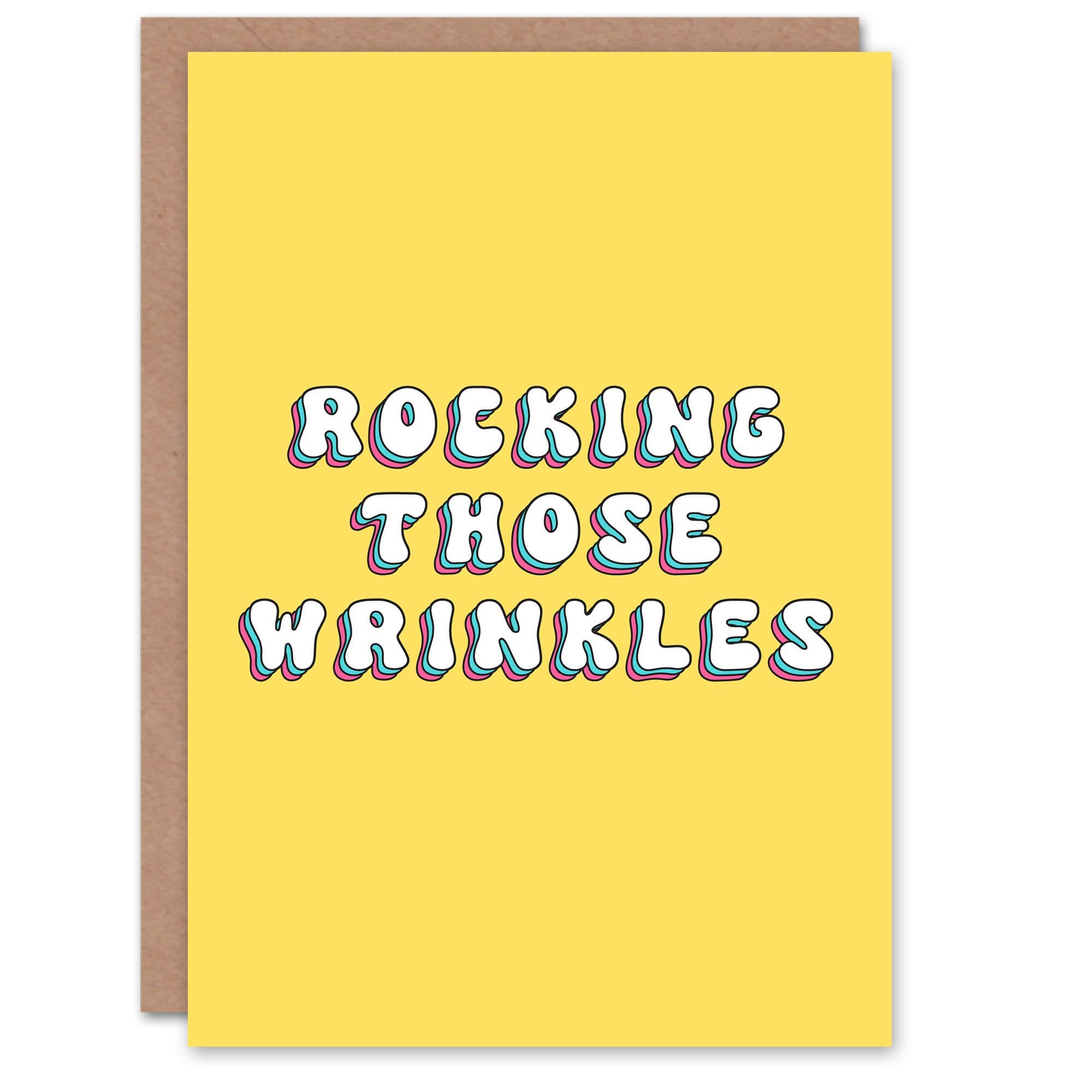 Birthday Card Rocking Those Wrinkles Fun Funny Joke Humour Her Greeting Card
