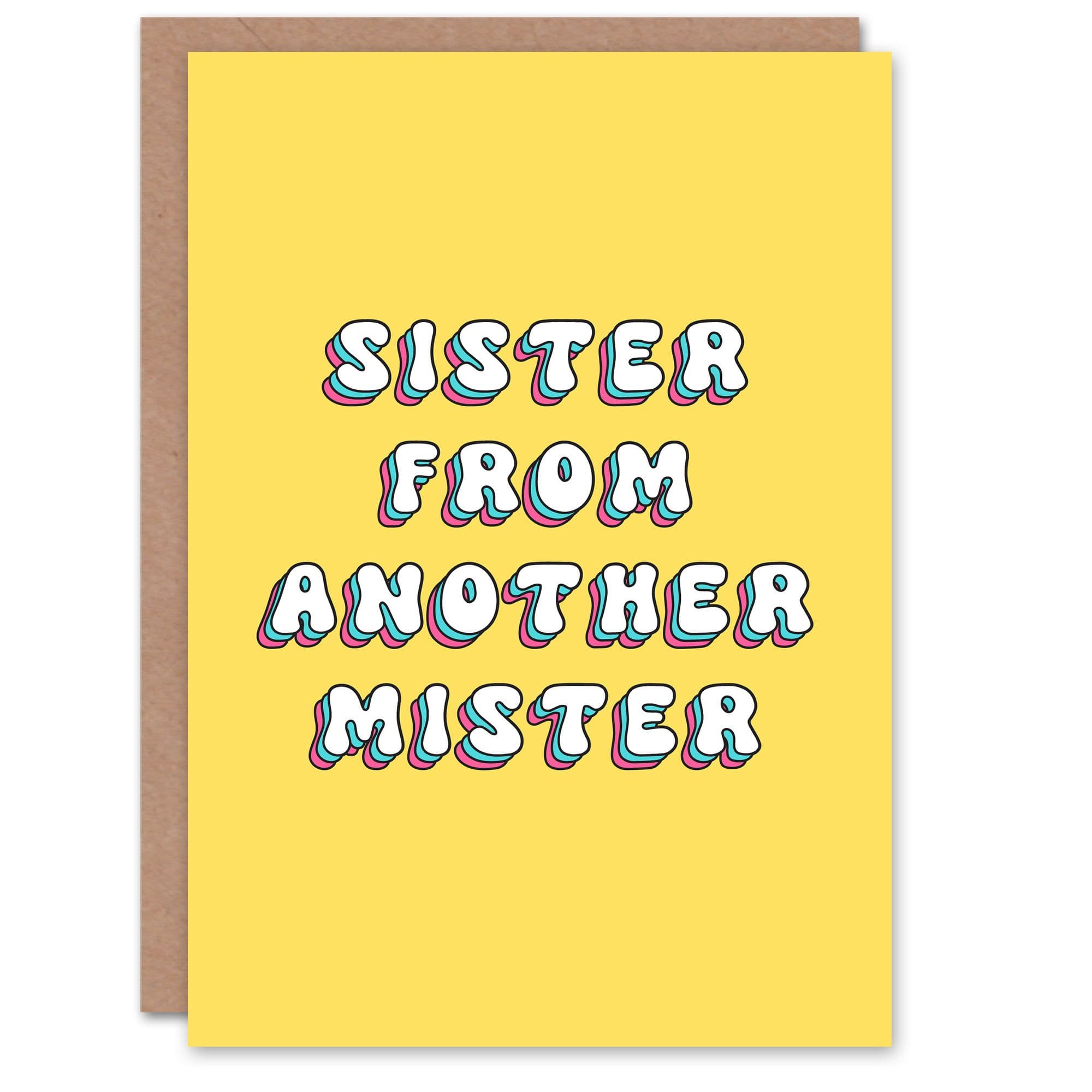 Birthday Card Sister Another Mister Fun Funny Joke Humour Greeting Card