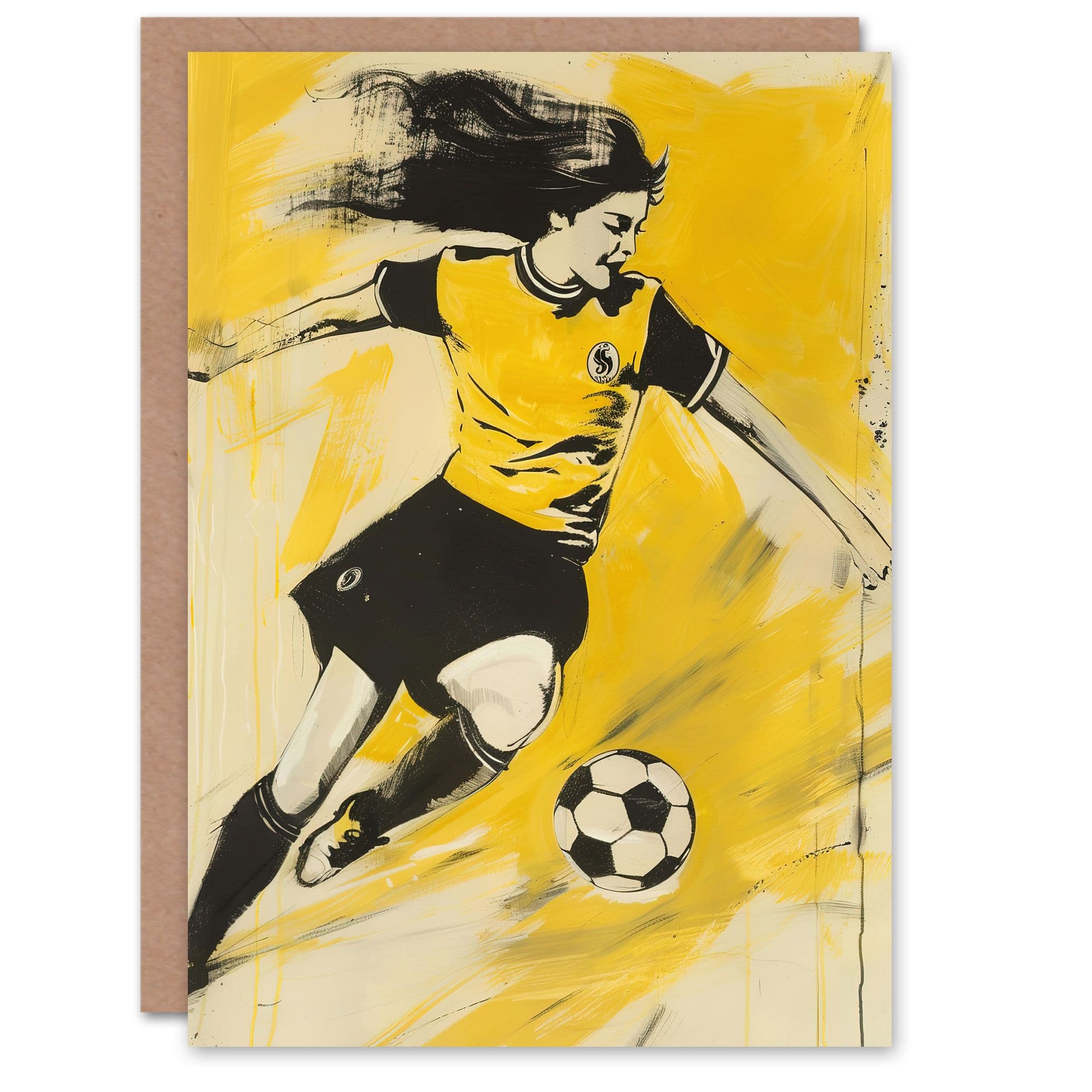 Football Fan Soccer Goal Footie Greeting Card Birthday