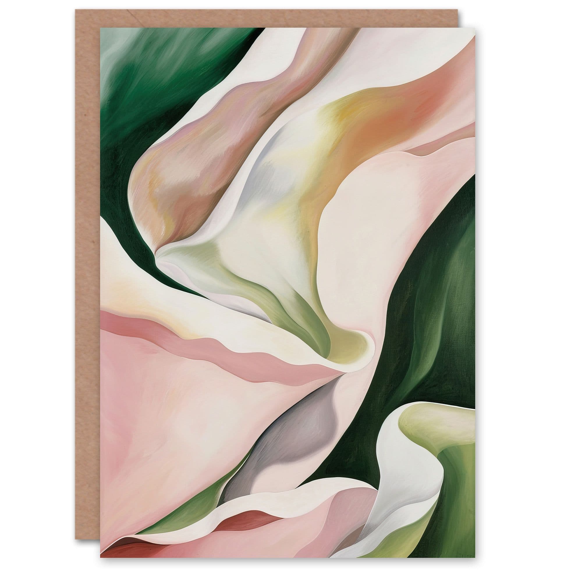 Fabric Folds Pink Abstract Watercolour Greeting Card Birthday