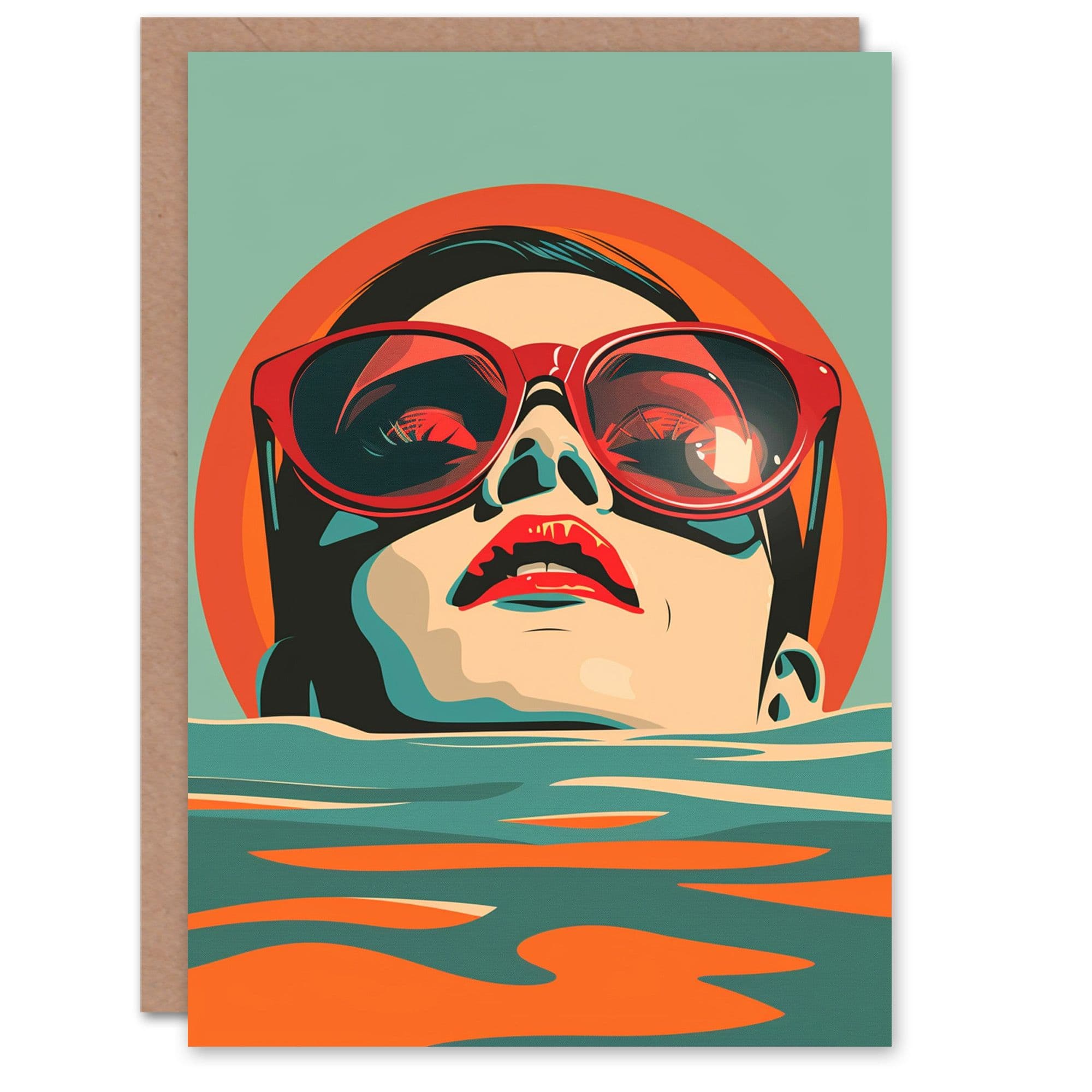 Birthday Card Beach Holiday Relax Sea Sunrise Greeting Card