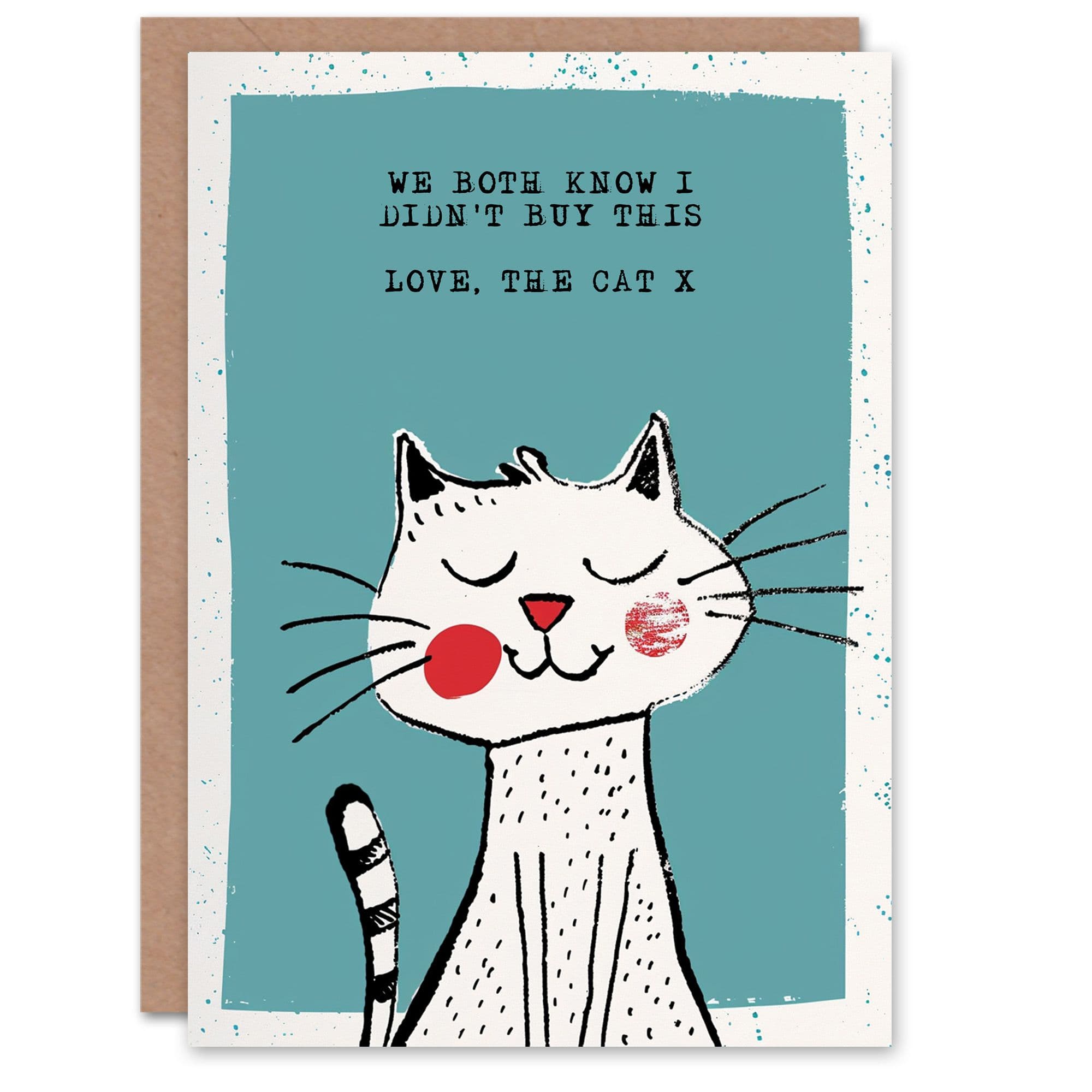 Birthday Card Cute White Kitty Cartoon From The Cat Greeting Card