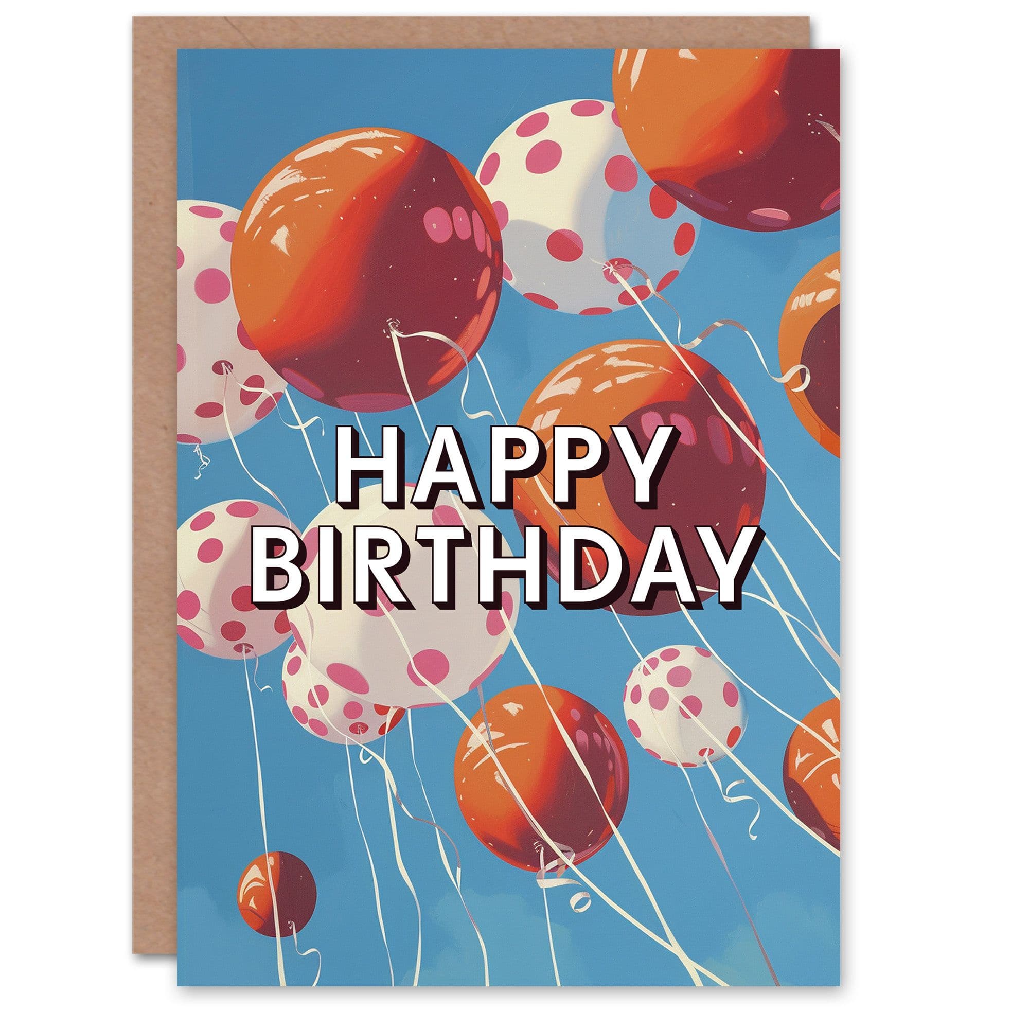 Birthday Card Sky Full Balloons Fun Party